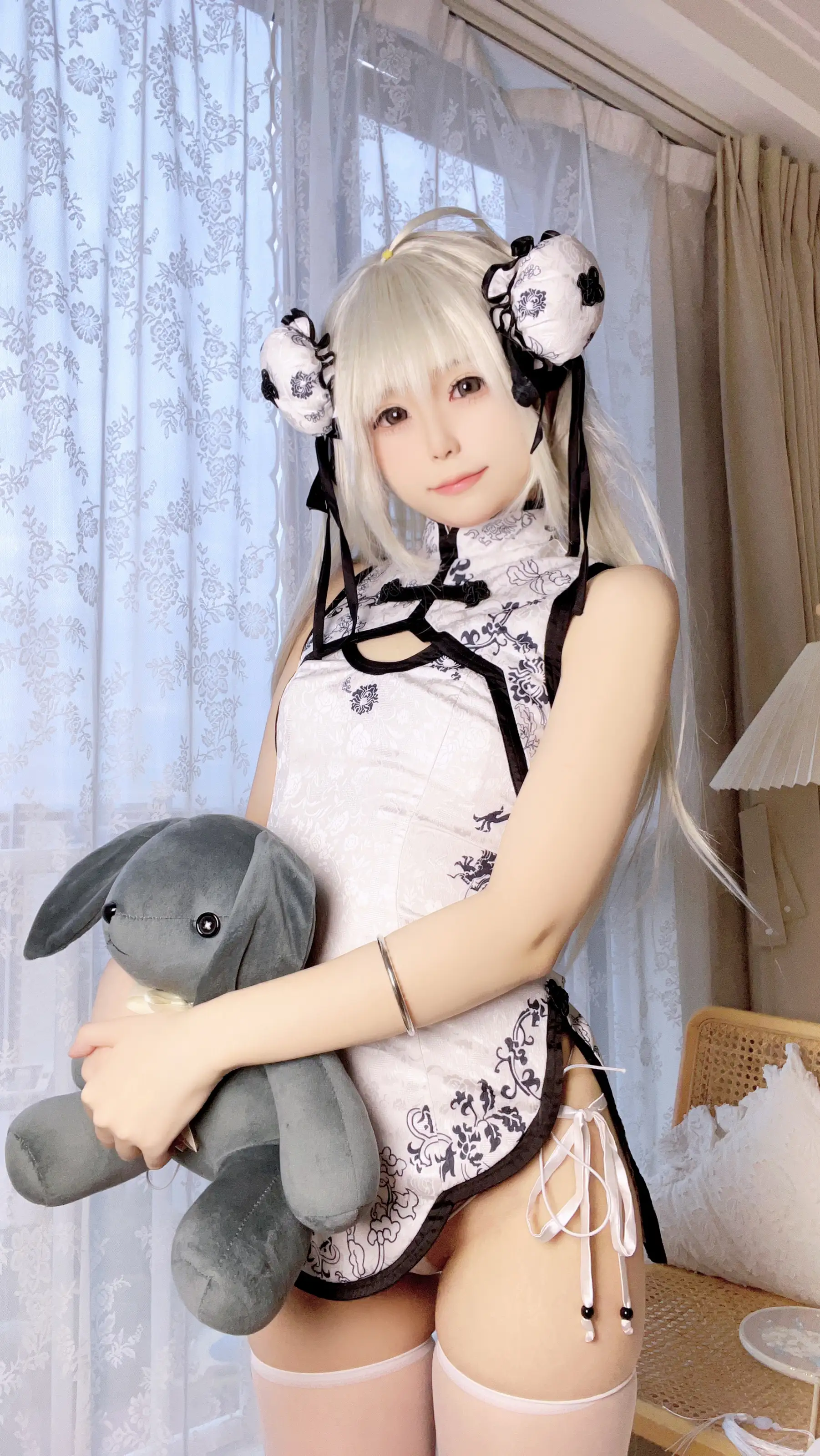 Quan冉有点饿 – 缘之空 穹妹旗袍自拍 [27P] 插图2