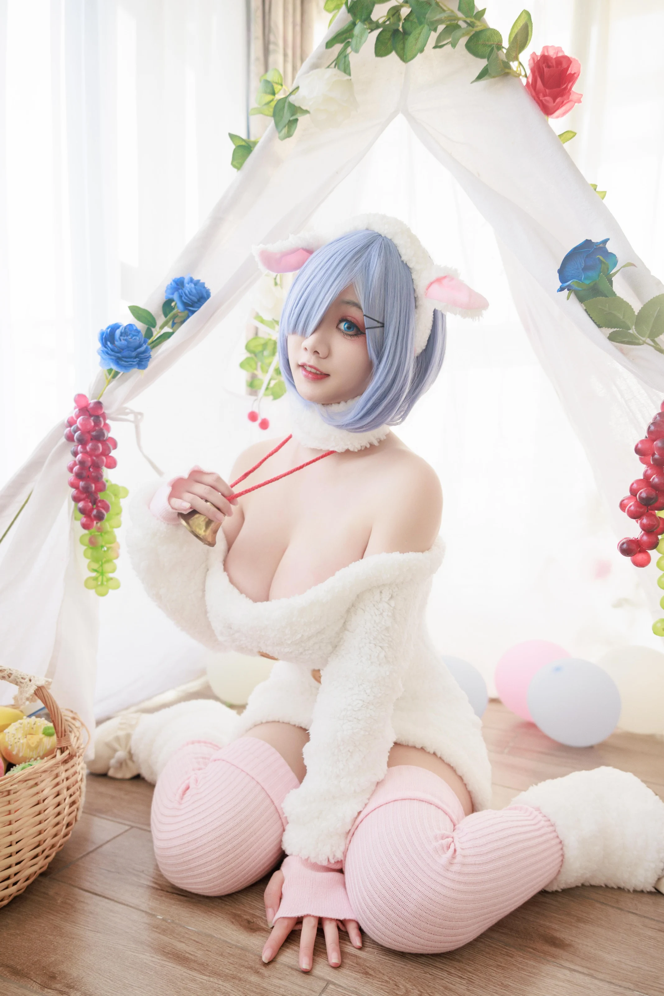 阿雪雪 – 从零开始的异世界生活 蕾姆小羊 [77P]-66COS