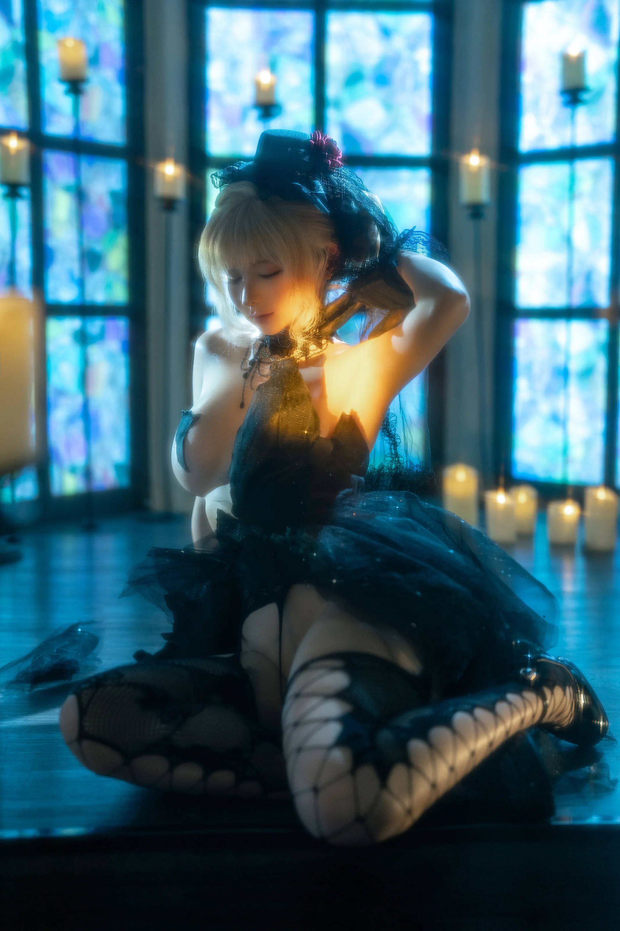 蠢沫沫 – 黑婚纱 [37P]-66COS
