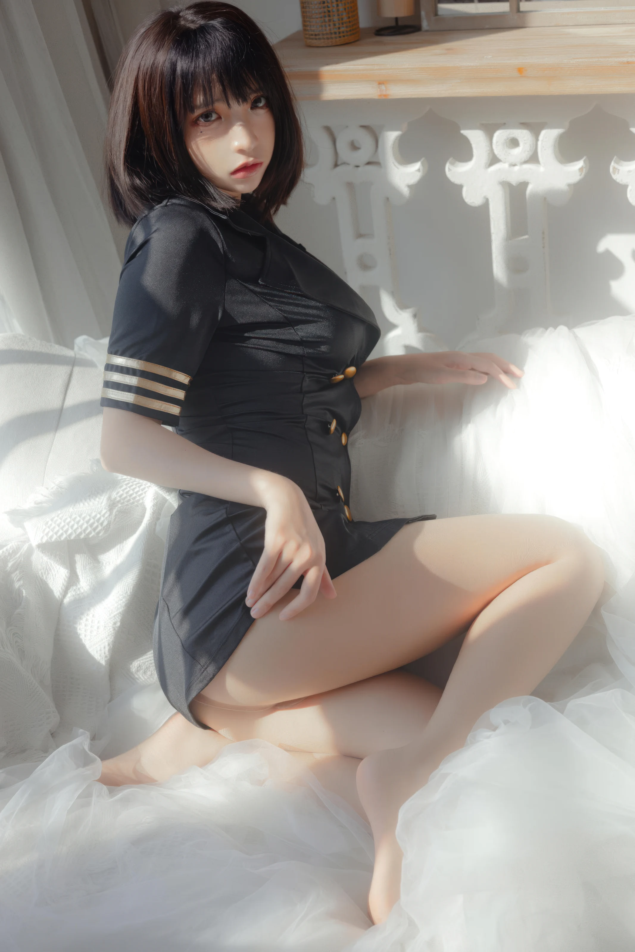 疯猫ss – 黑色制服 [40P]-66COS