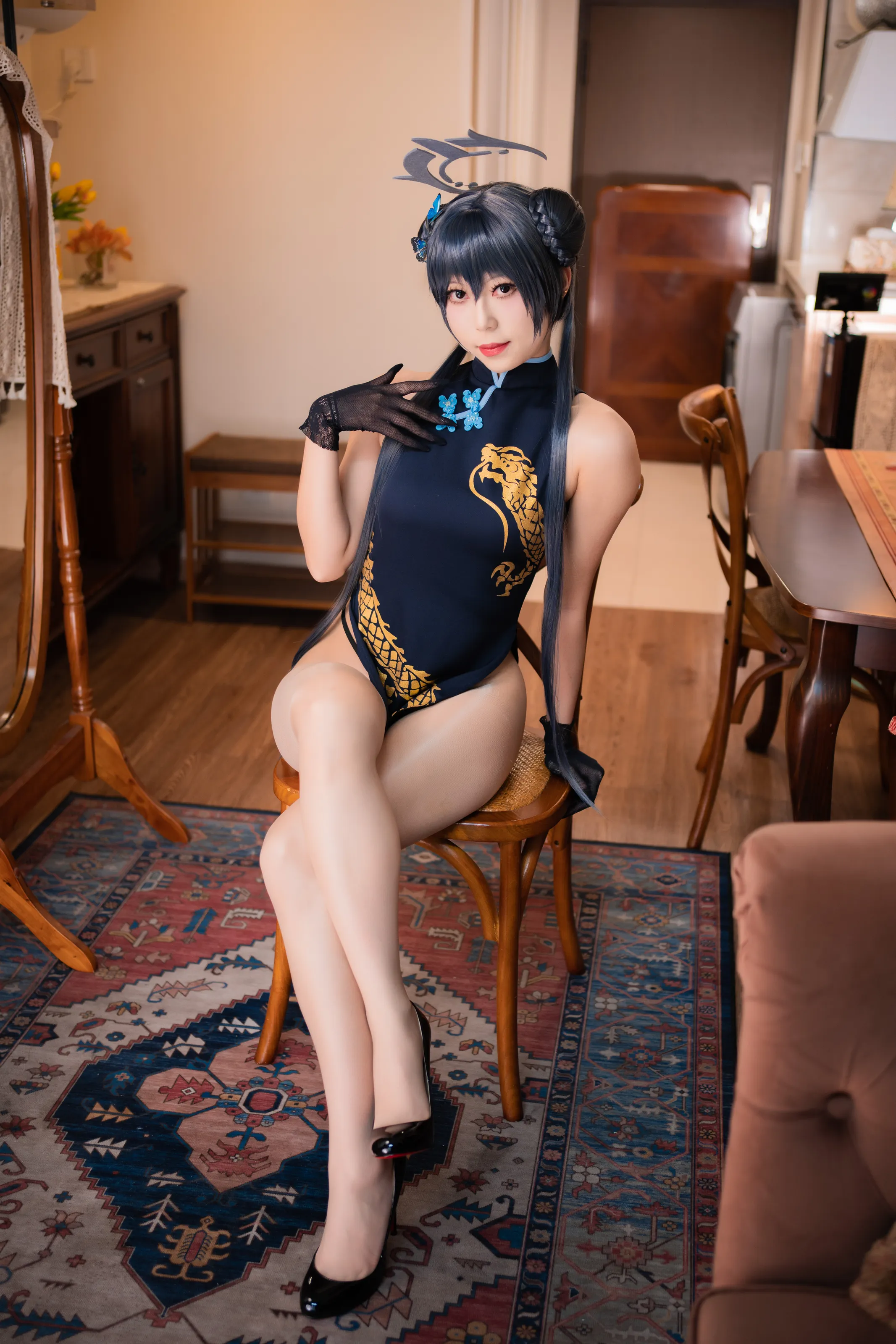 Money冷冷 – 蔚蓝档案-妃咲旗袍 [63P] 插图2