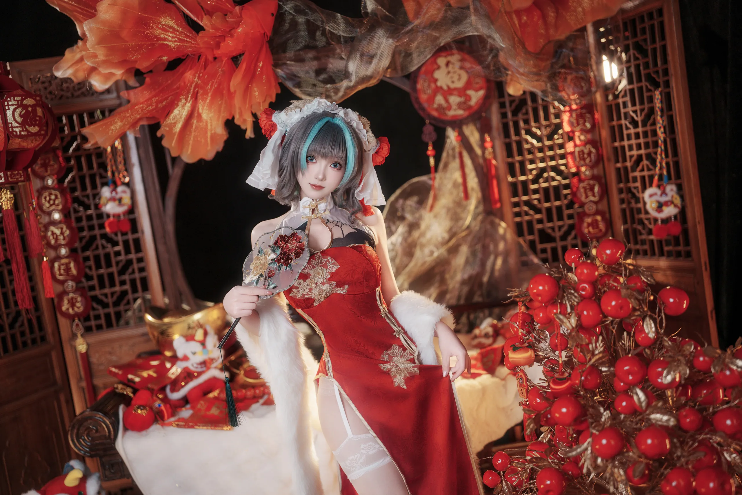 Bangni邦尼 – 碧蓝航线 柴郡新春旗袍 [81P] 插图4
