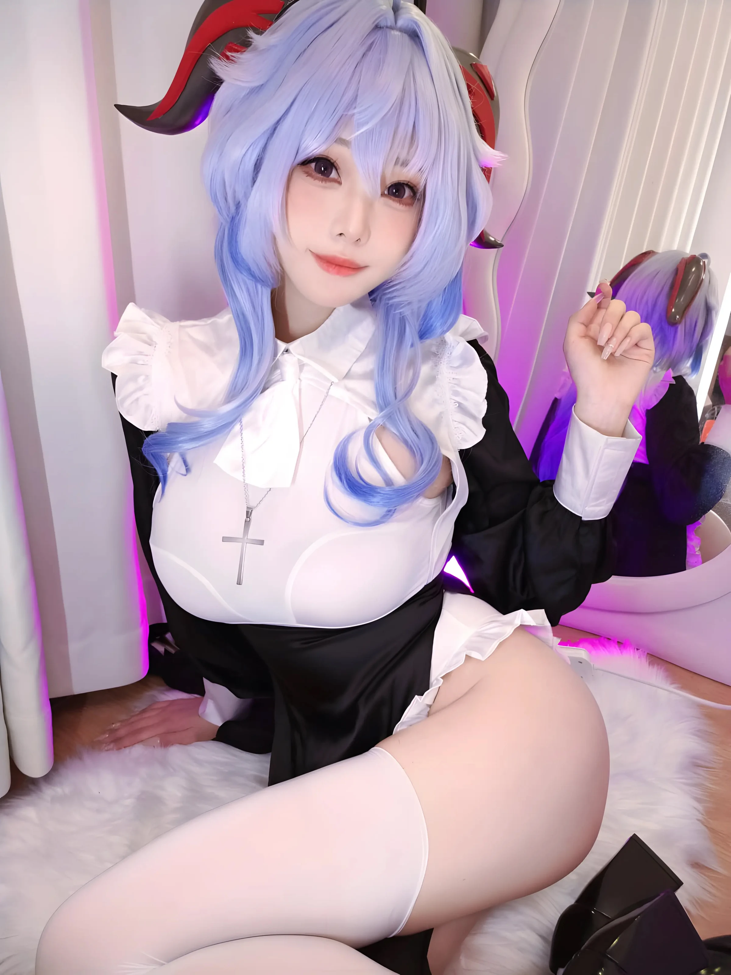蜜汁猫裘 – 原神 甘雨修女 [39P] 插图5