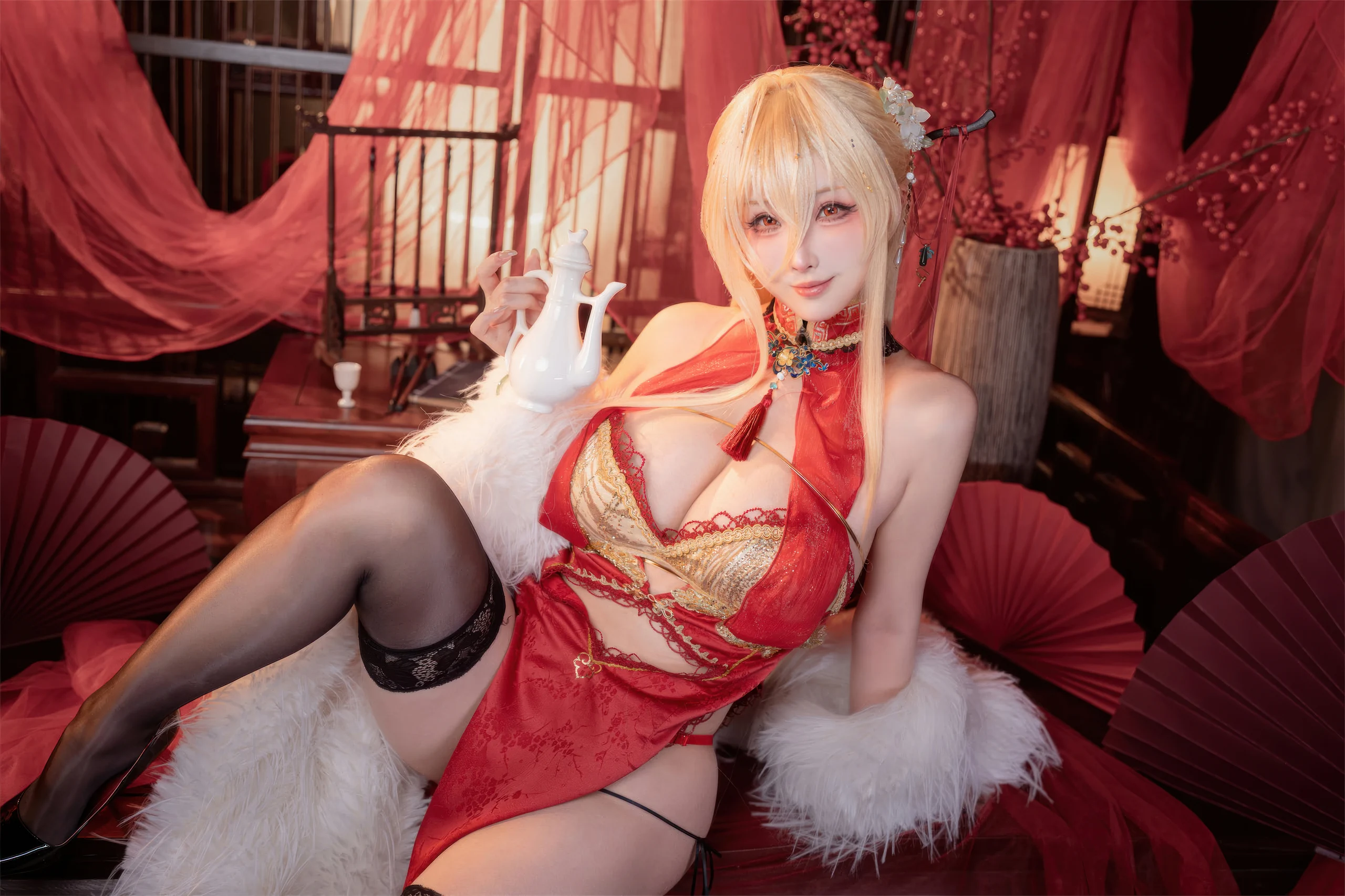 rioko凉凉子 -碧蓝航线 怨仇旗袍·杯盏盈芳华[25P] 插图6
