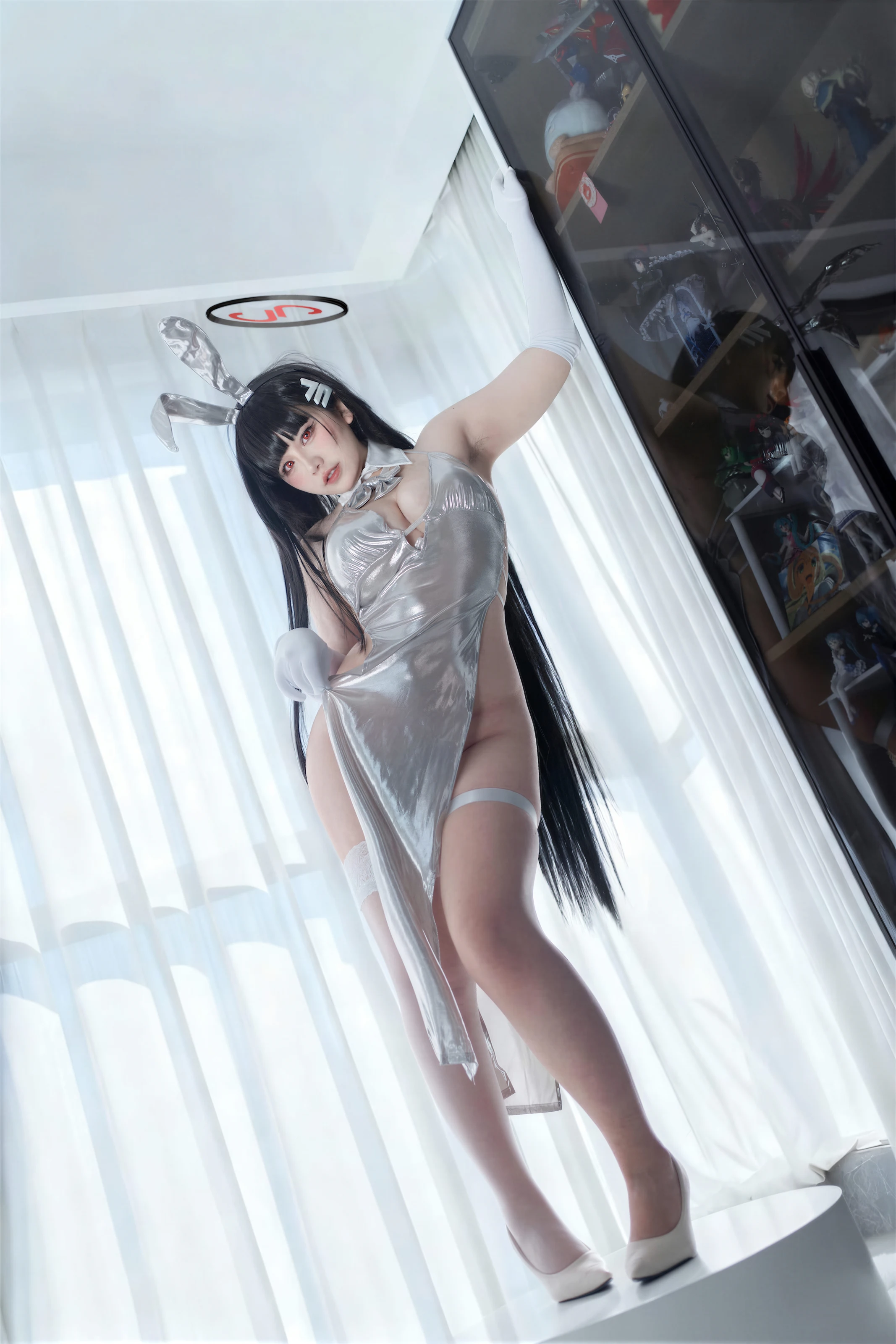 阿半今天很开心 – 蔚蓝档案 调月莉音·银色长裙 [102P] 插图6