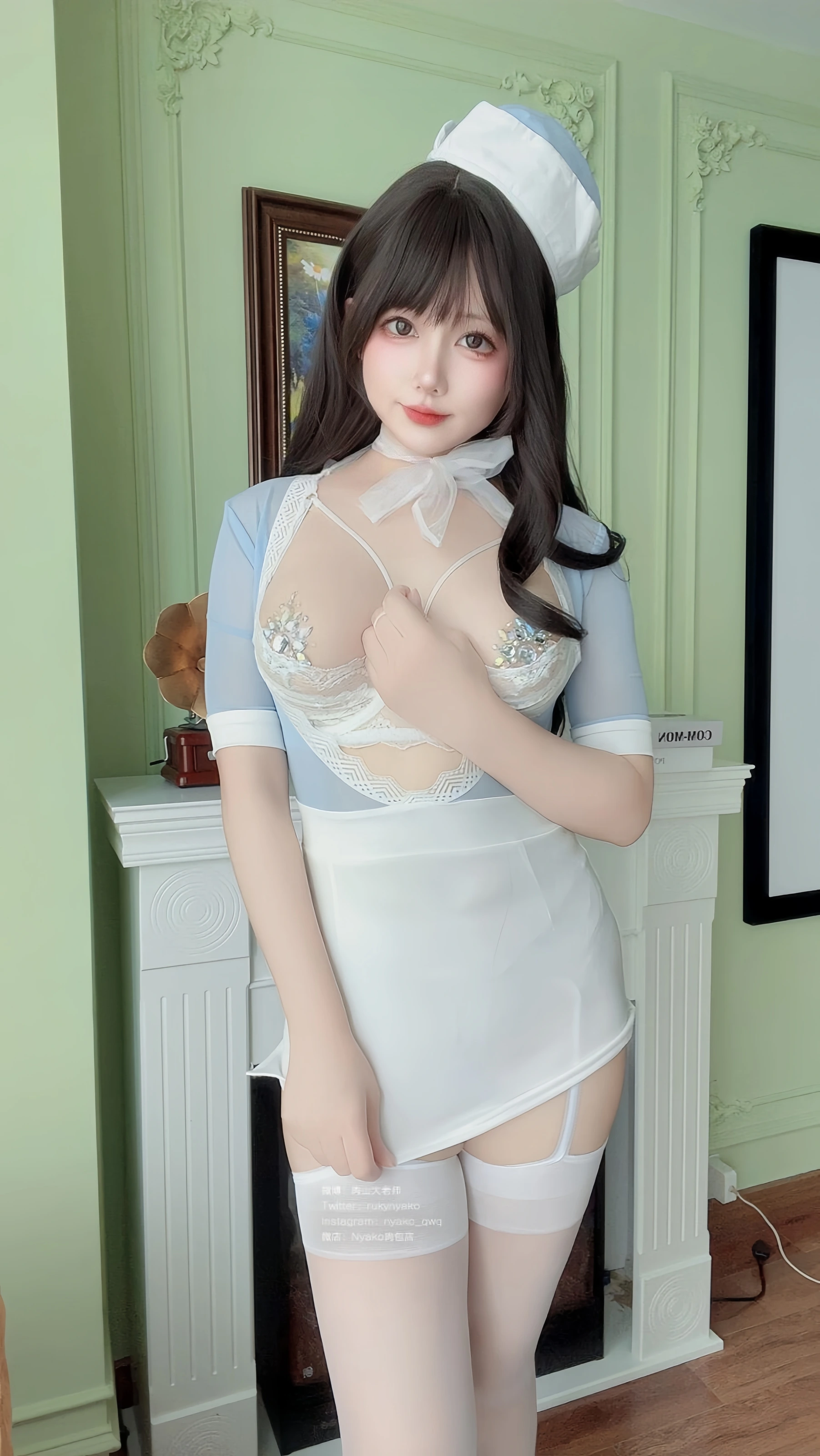 Nyako喵子 – 自撮り36 性感蓝白 [49P] 插图6