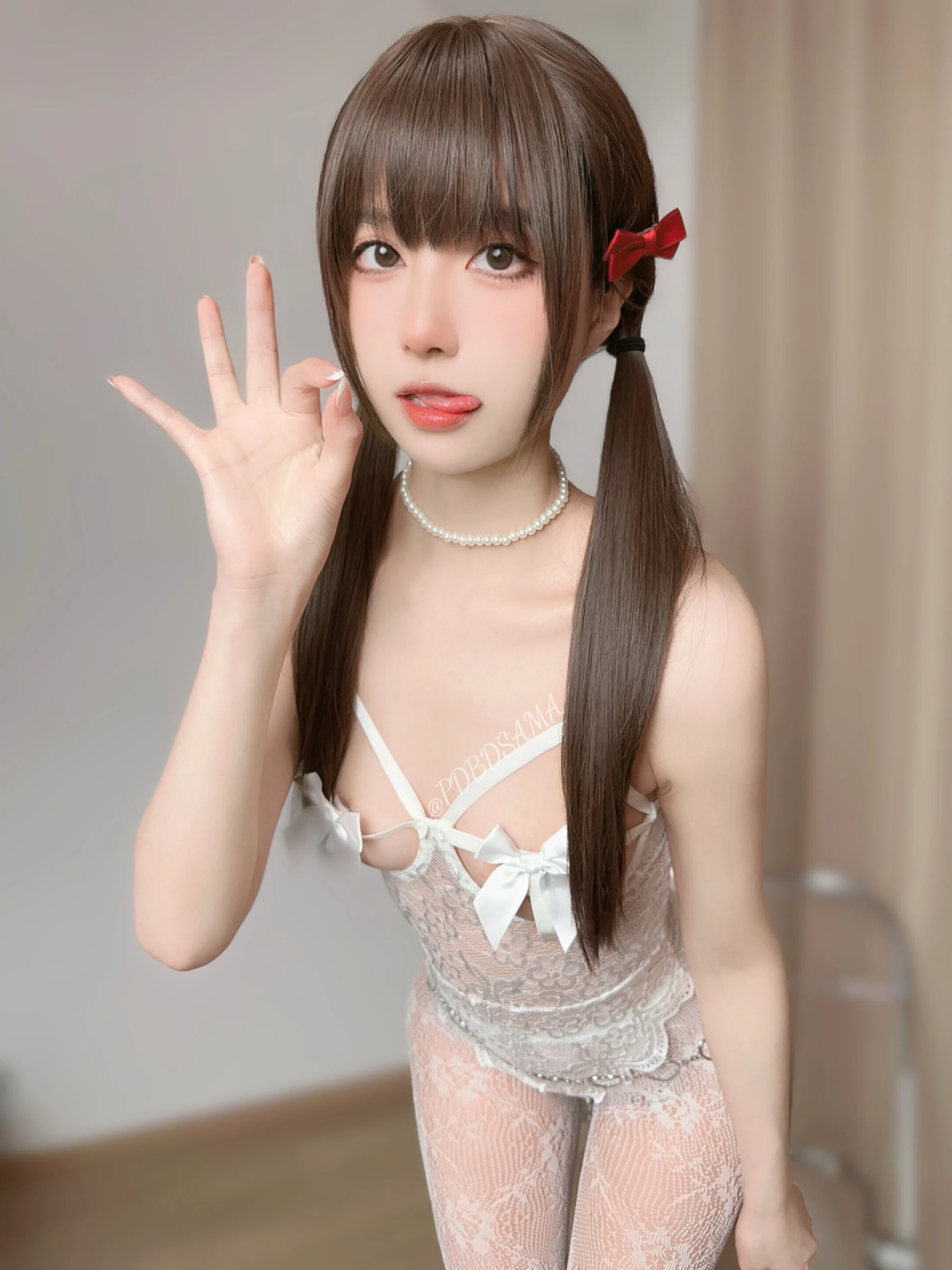 布丁大法 – 白色蕾丝 [45P]-66COS
