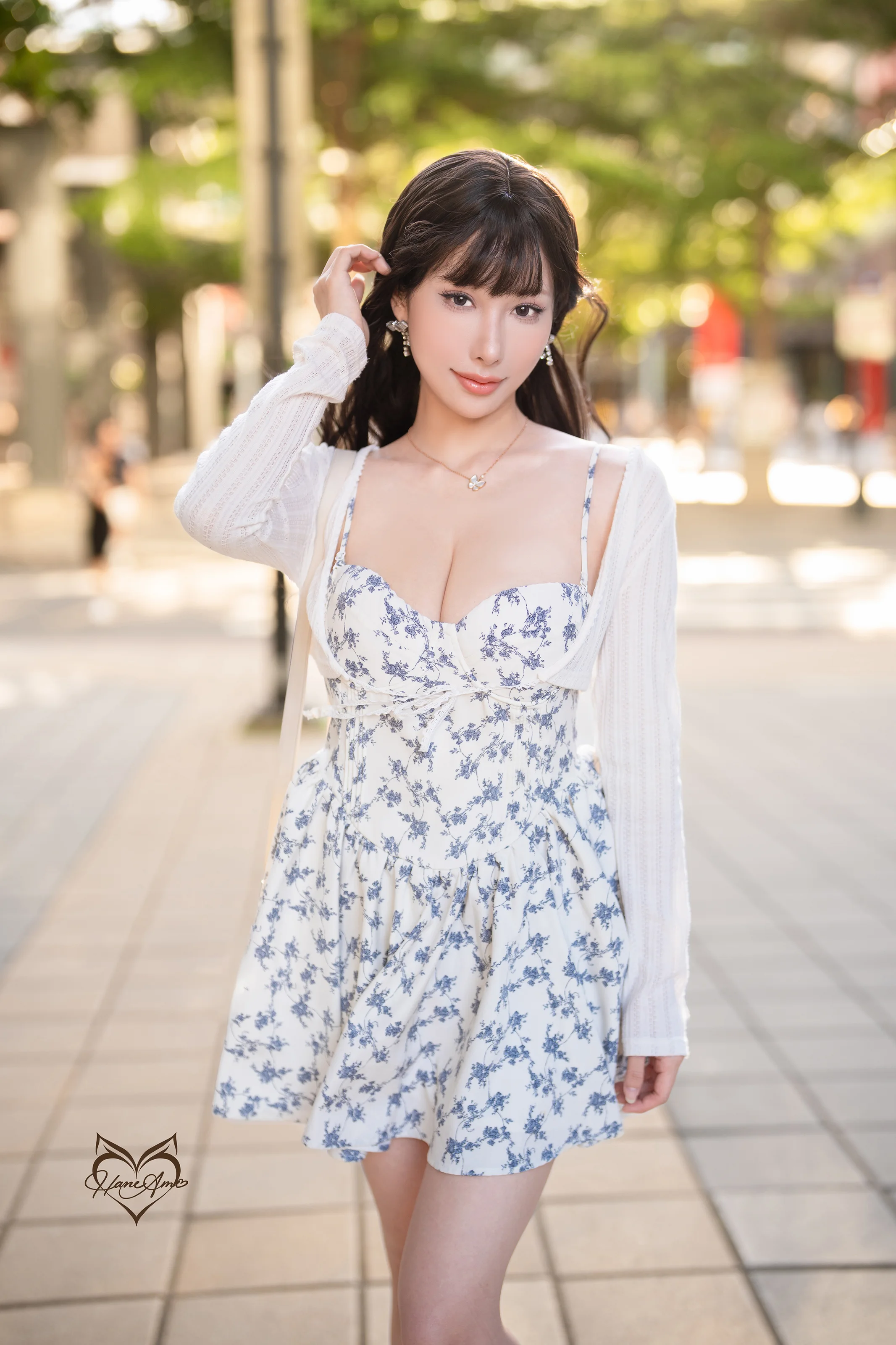 雨波HaneAme – Original Cinema Day Dress lingerie 夏日碎藍 [40P] 插图3