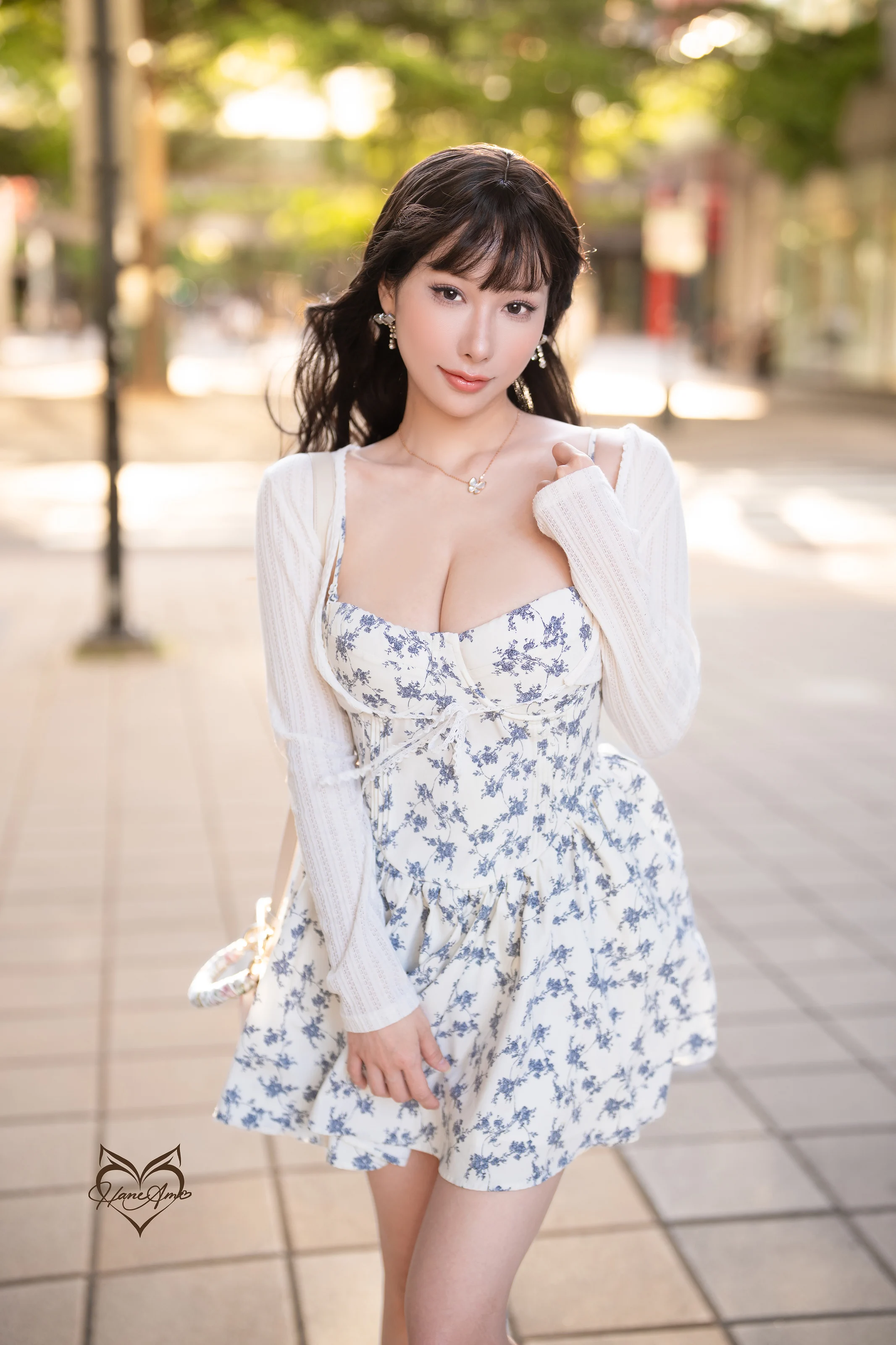 雨波HaneAme – Original Cinema Day Dress lingerie 夏日碎藍 [40P] 插图4