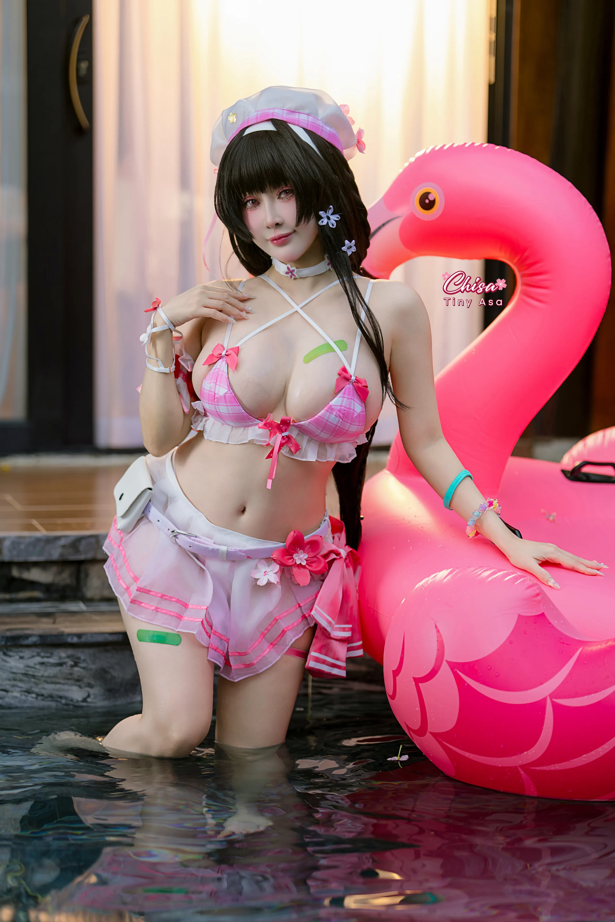 Tiny Asa – Chisa Wuthering Waves 朽叶千咲 泳装 [53P] 插图3