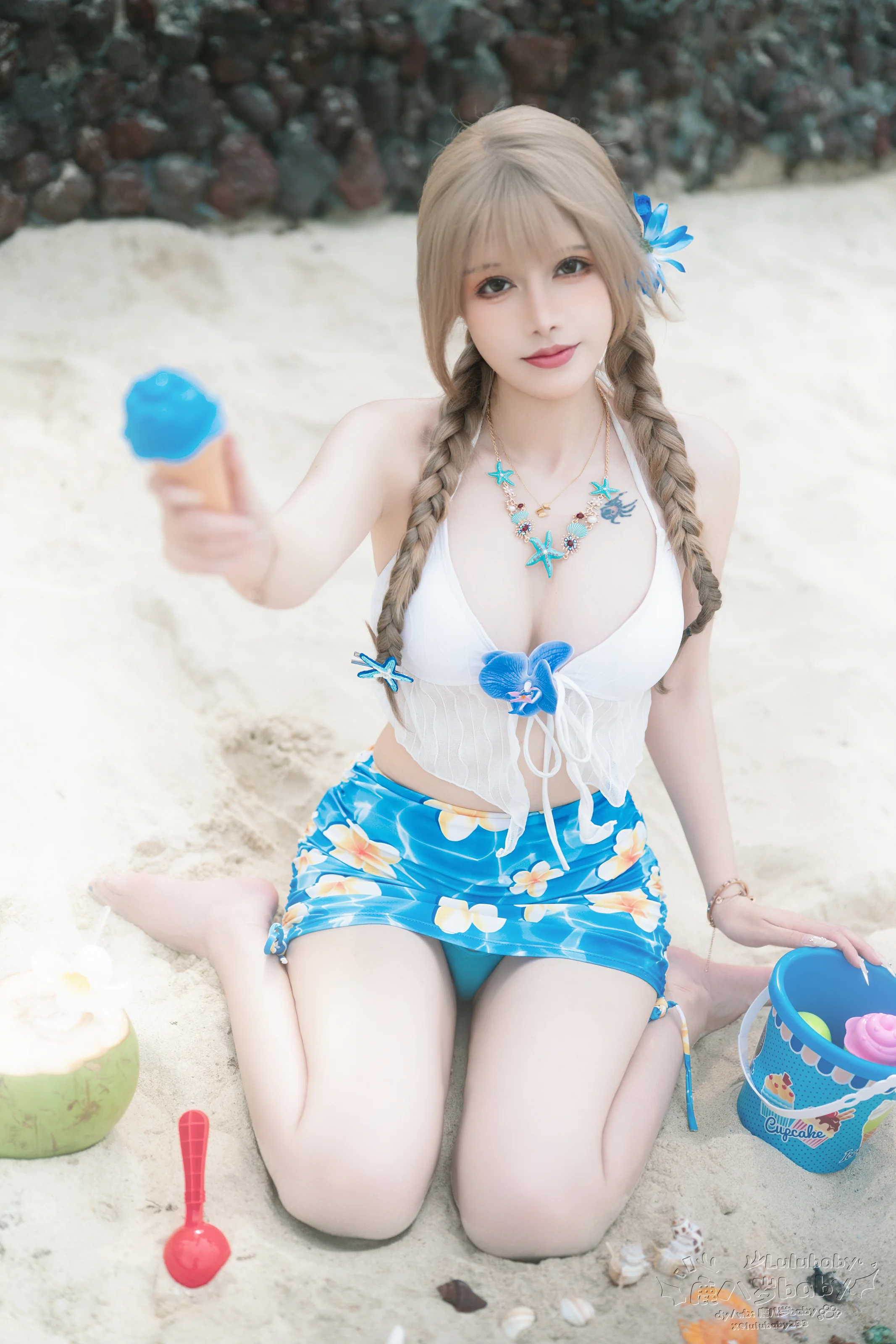 鹿八岁baby – 蓝色泳衣 [40P] 插图3