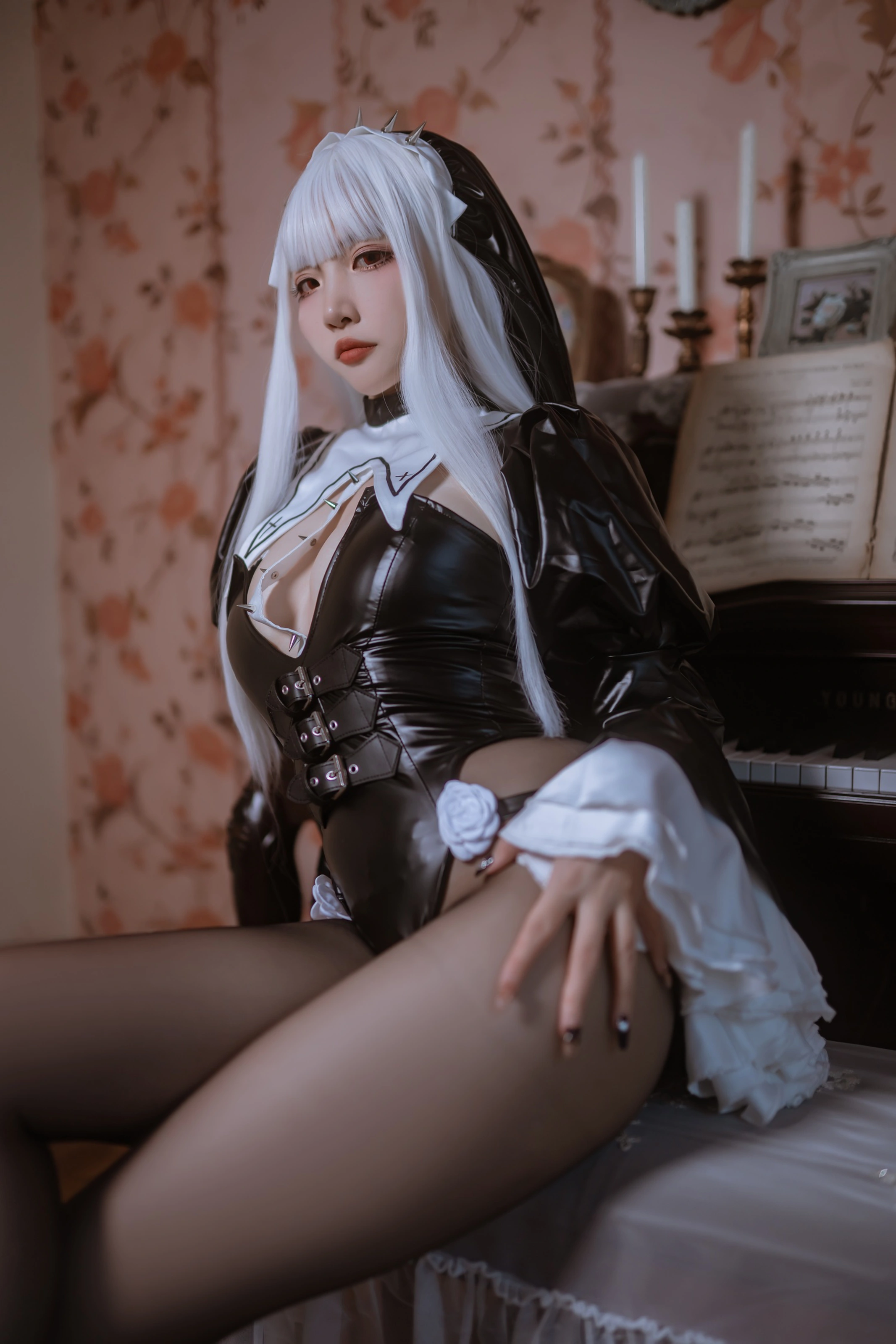 二佐Nisa – 白发修女 [51P] 插图3
