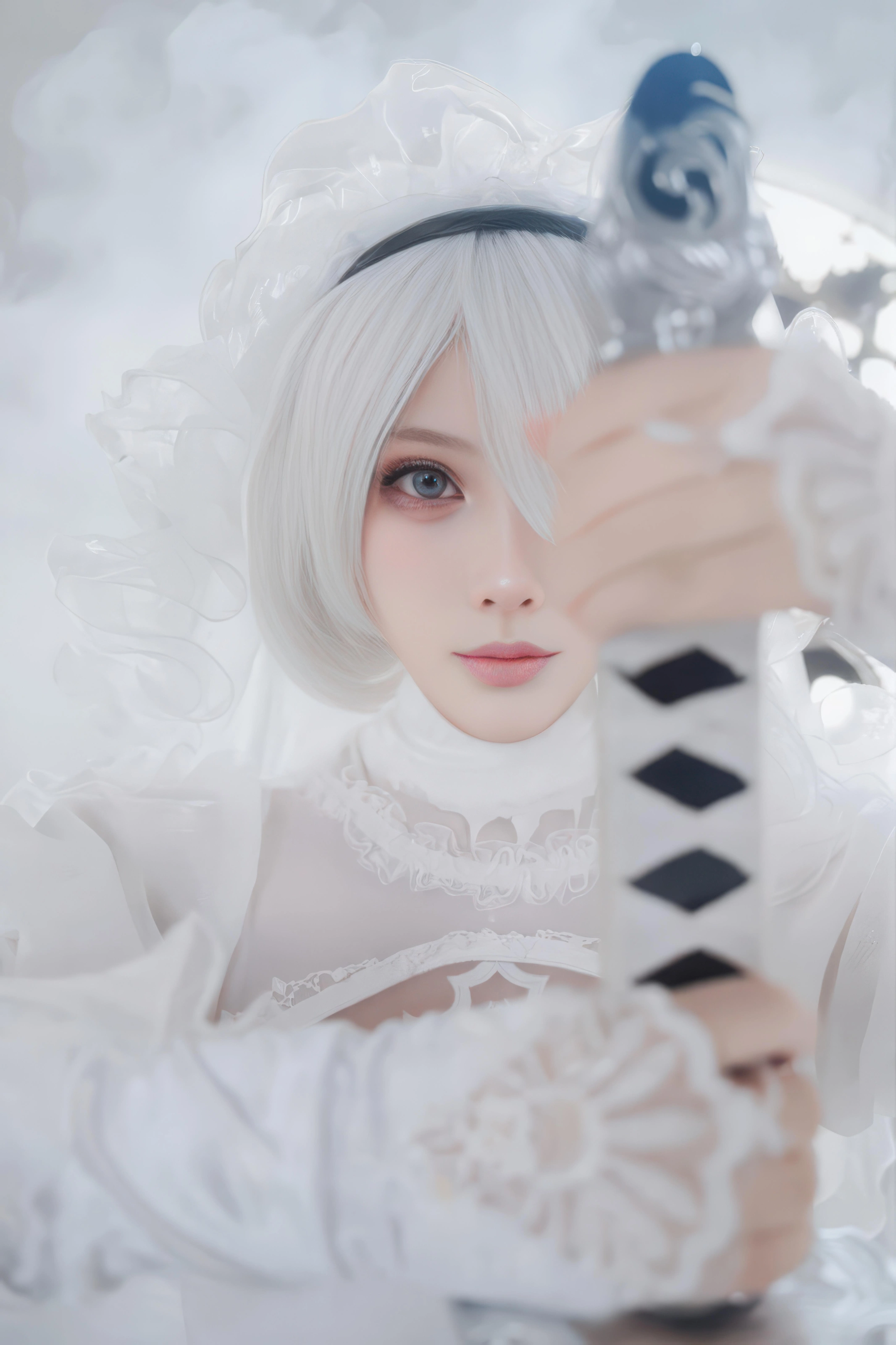 CatDemon喵崽（你的喵崽）- 尼尔 2B 纯白花嫁 [75P] 插图2