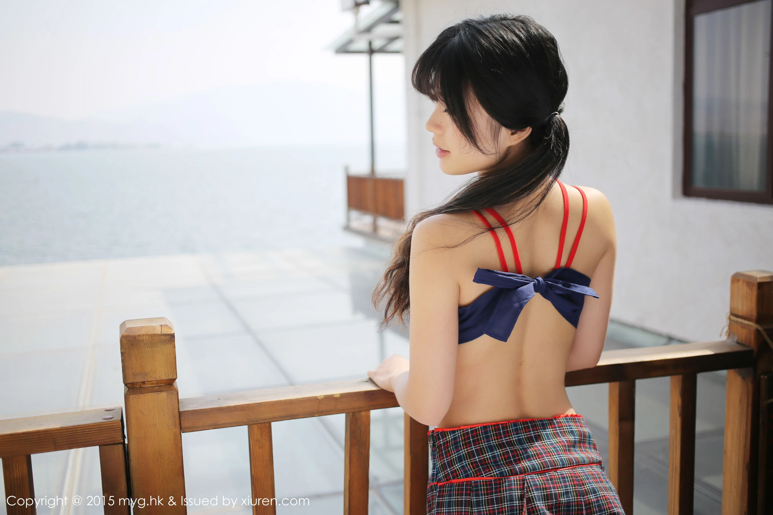 刘雪妮Verna《大理旅拍》内衣+英伦校服 美媛馆 Vol.108-66COS