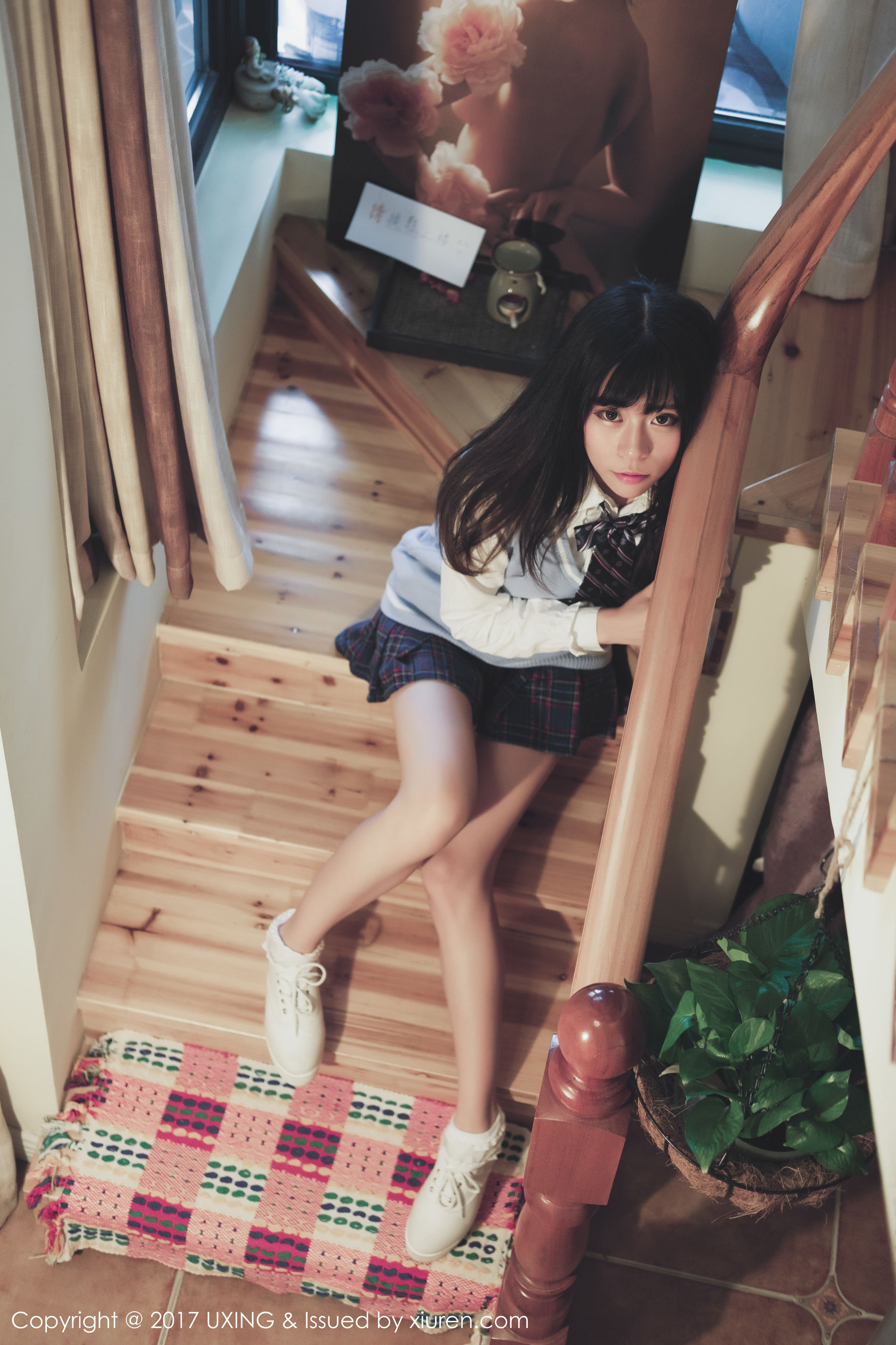 模特Yo酱《学生装+蕾丝装扮》 优星馆UXING VOL.048 [32P]-66COS