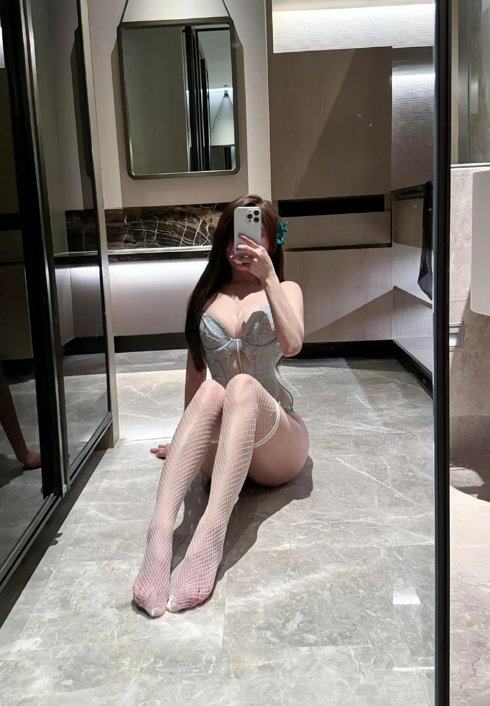 奔跑的晶螺儿 - 性感情趣蕾丝半腿白网丝 [24P] 插图6