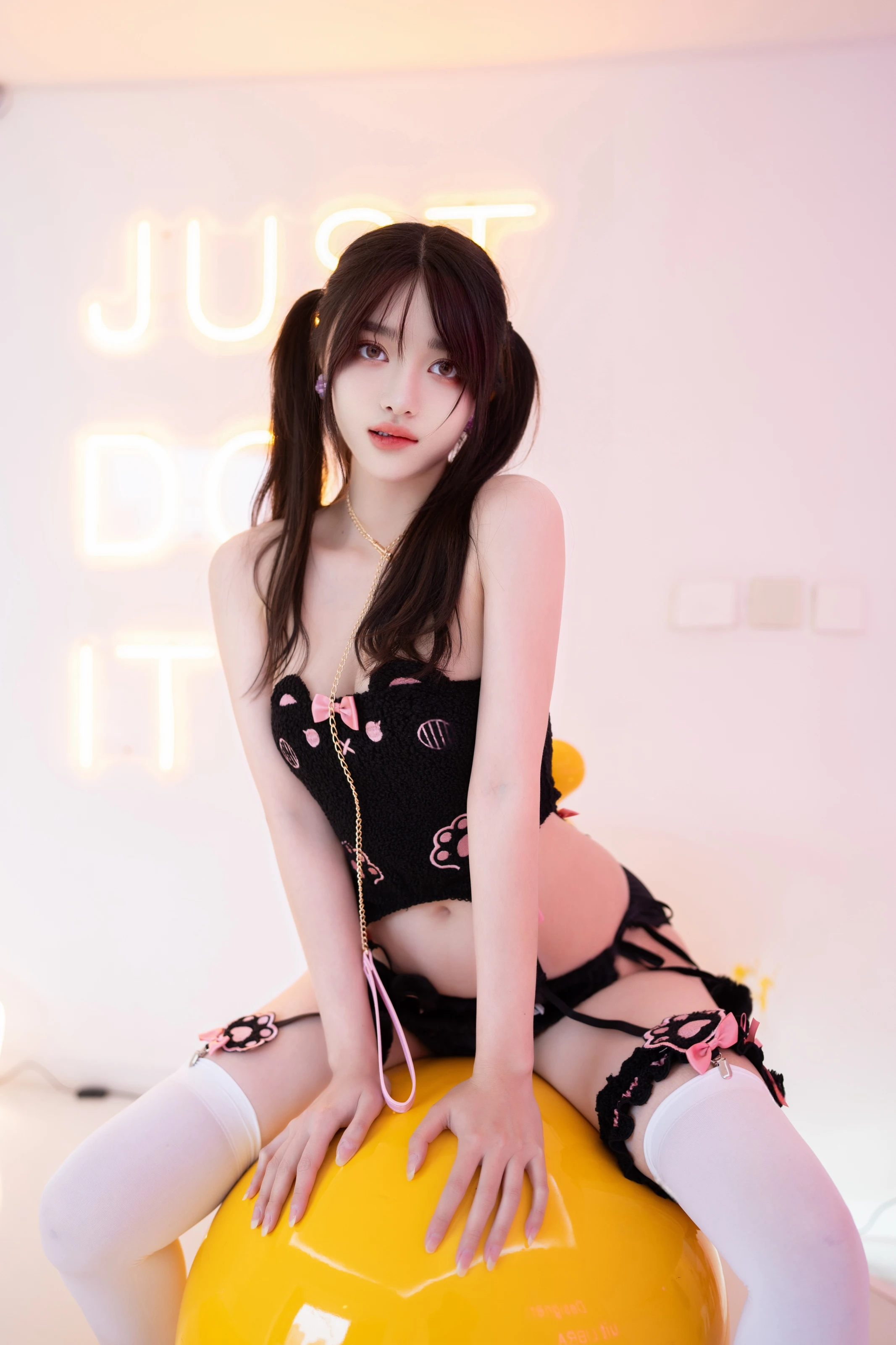 XINGYAN 内购版 VOL.349 白露lulu 黑猫内衣 [80P]-66COS
