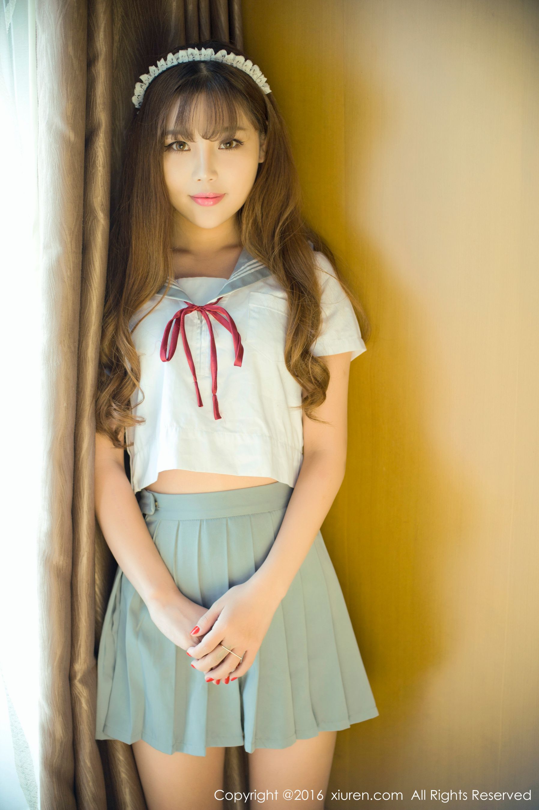 周予然《高中校服户外爆乳，经典日系校服》 秀人网 No.651-66COS