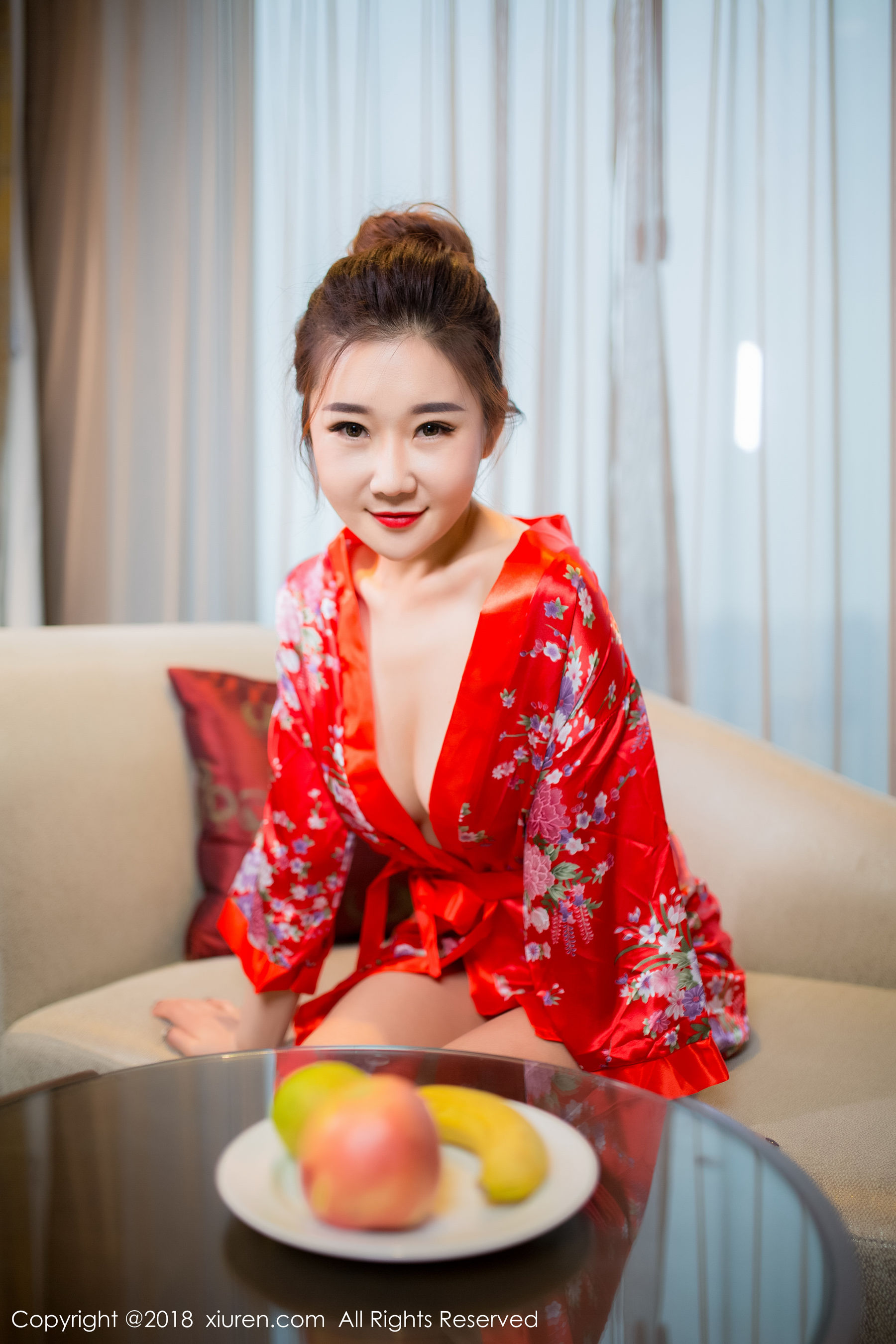 棉花糖candy《华丽和服+半透丝袜》 秀人 No.892 插图3