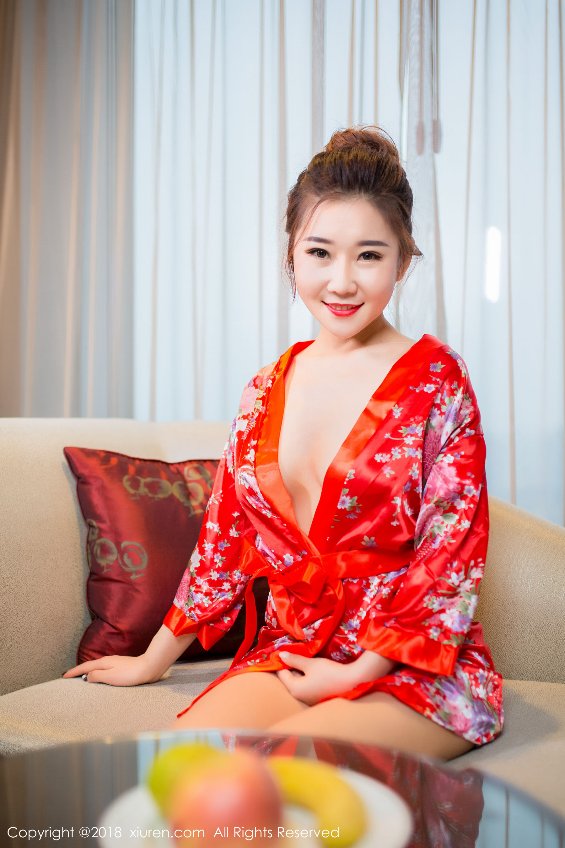 棉花糖candy《华丽和服+半透丝袜》 秀人 No.892 插图2