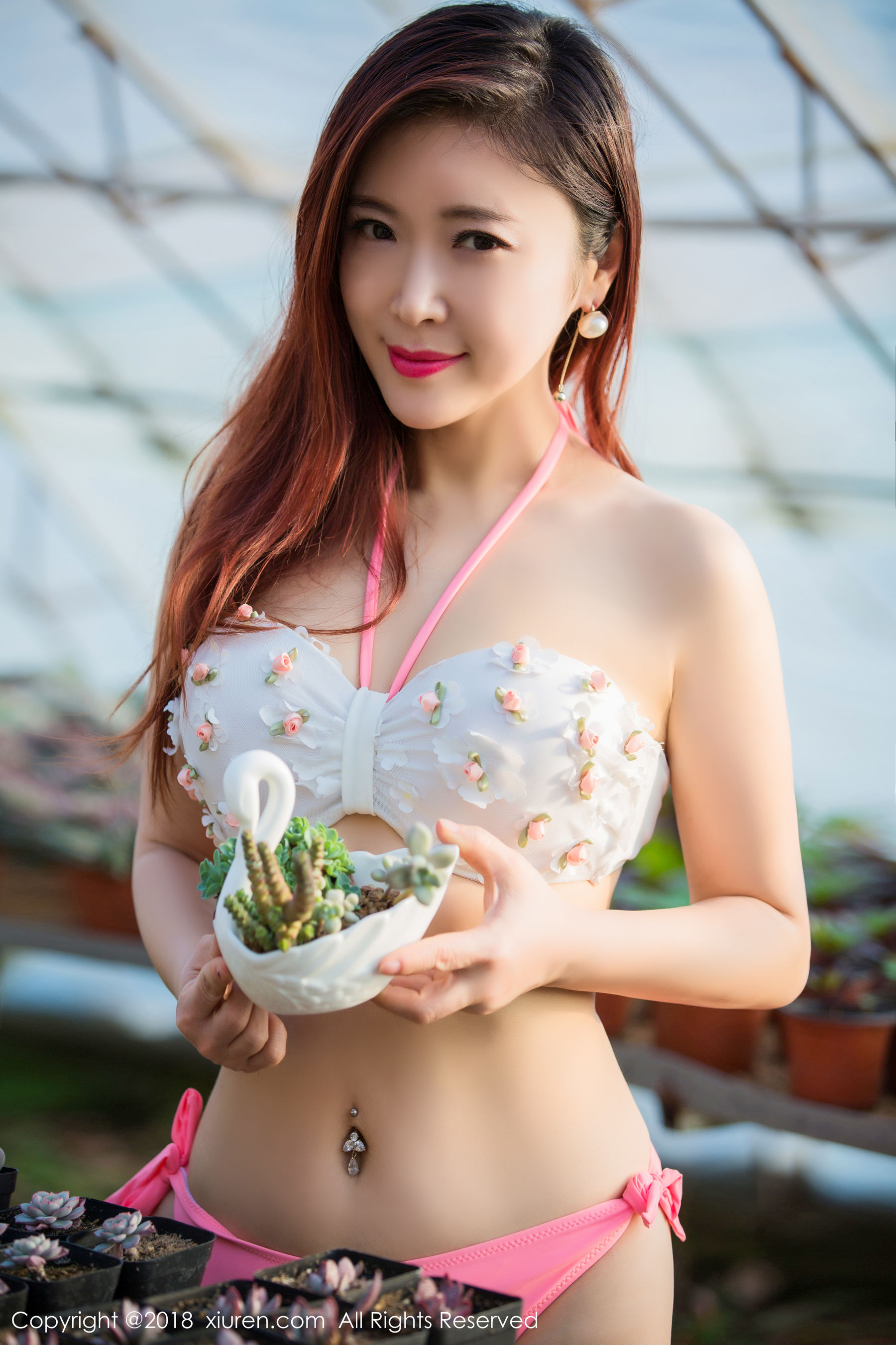 西希白兔《花房》 秀人 No.924 插图5