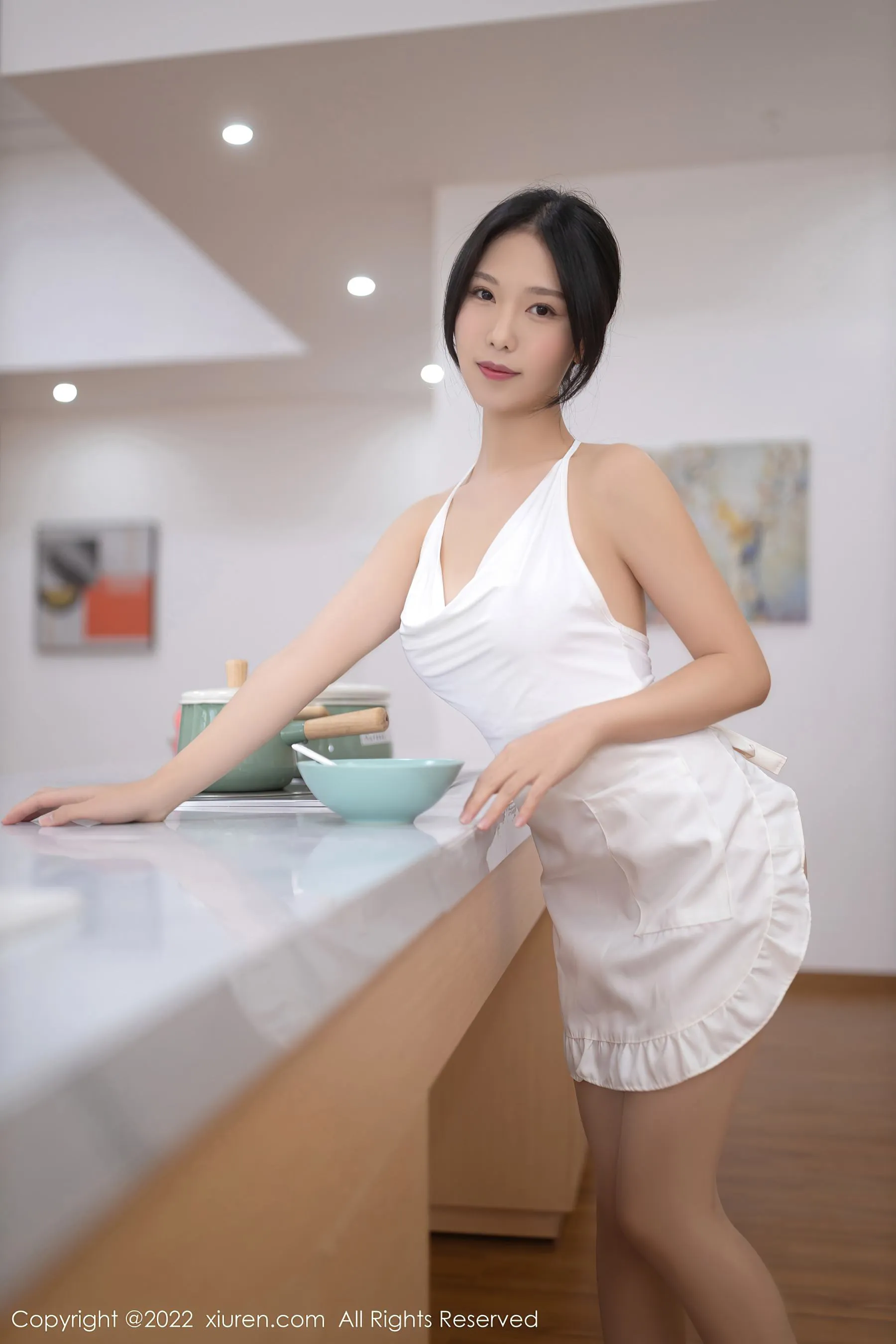 秀人网 No.4861 利世 厨娘美腿写真-66COS