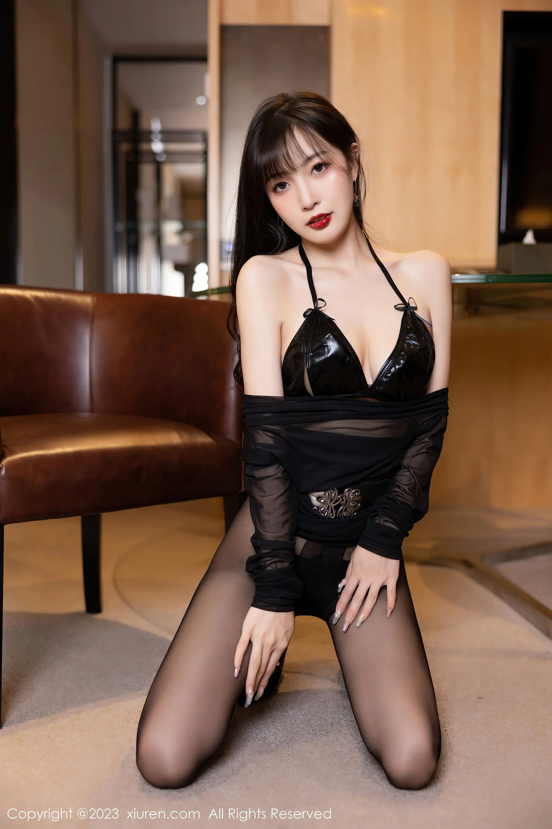 秀人网 No.6307 林星阑 黑丝美腿-66COS