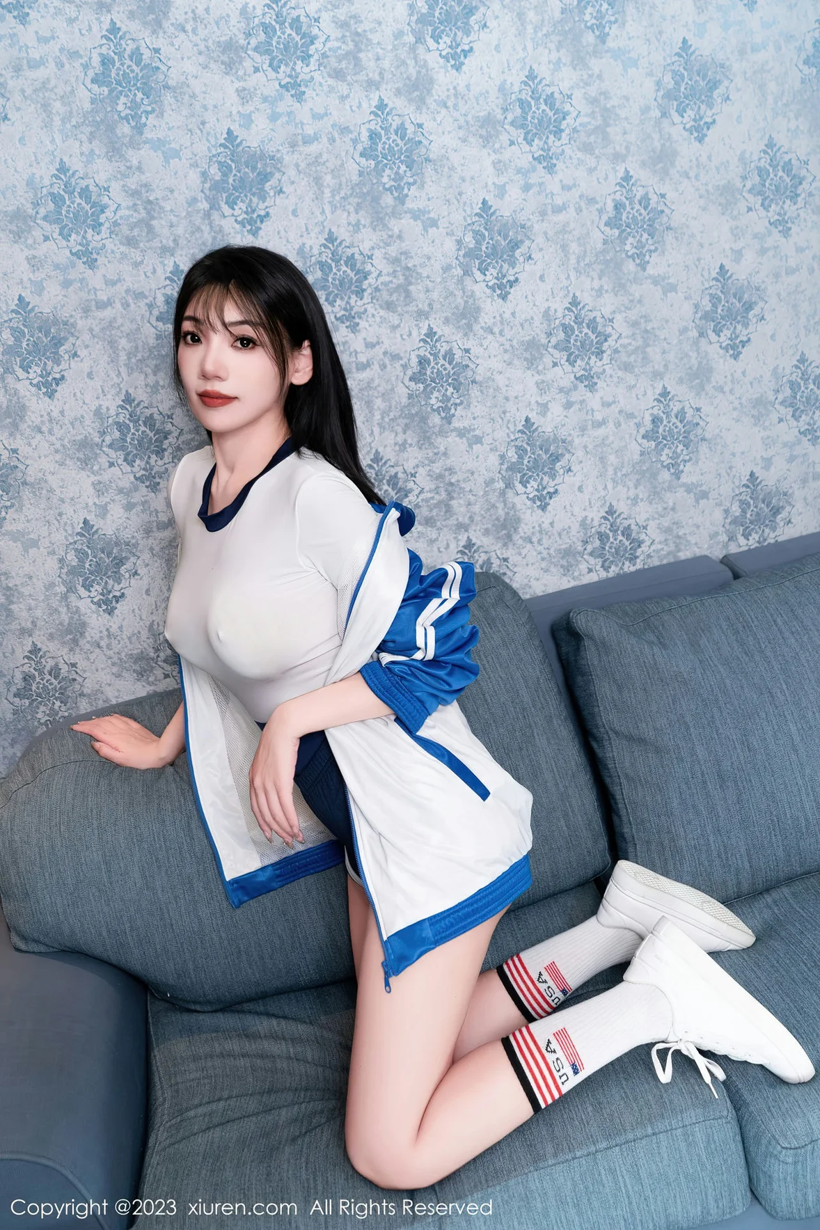 XiuRen 秀人 No.7106 小泡芙winna 窄边系列回归学生服 [60P]-66COS
