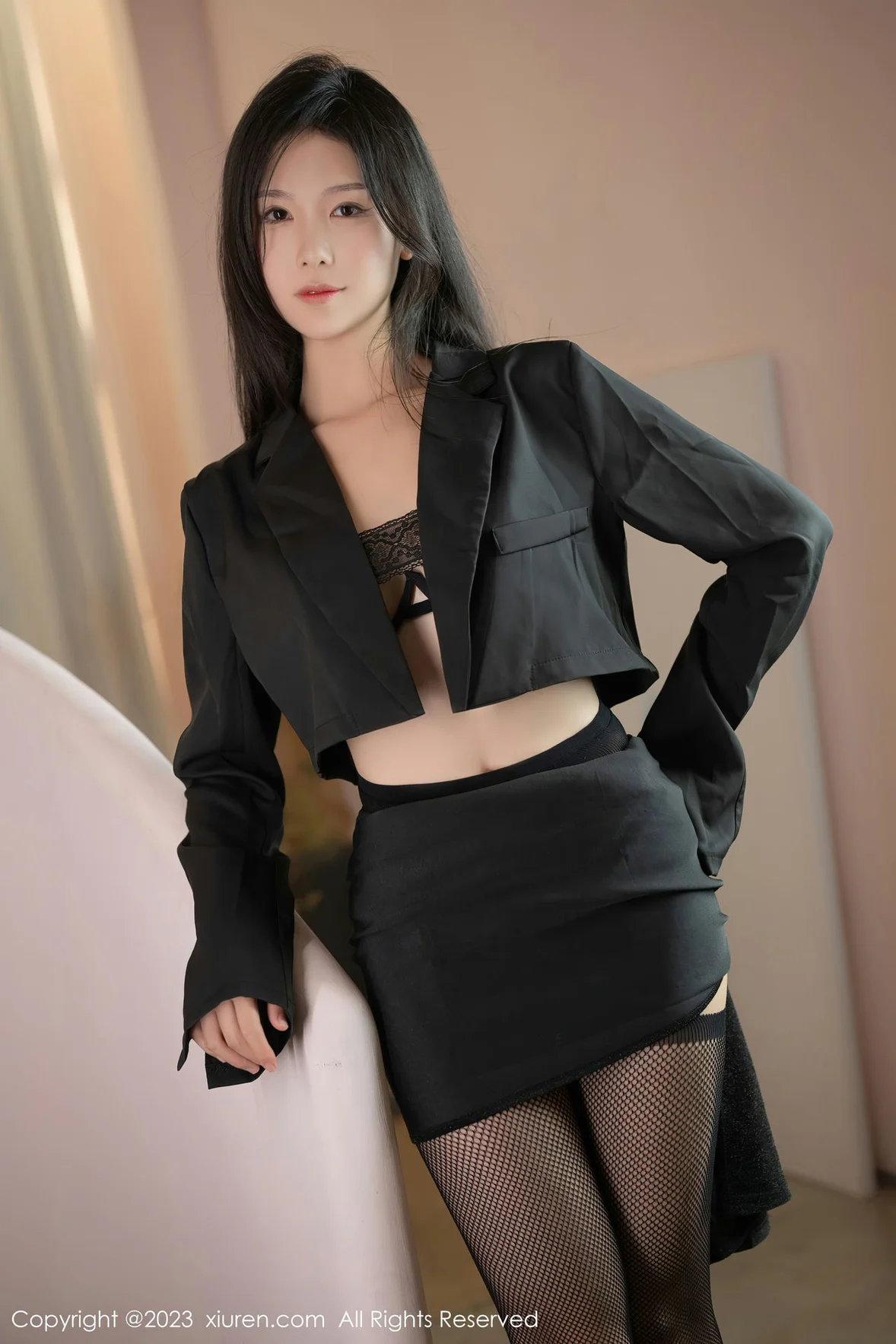 XiuRen 秀人 No.7175 利世 黑色网格袜性感写真 [45P]-66COS