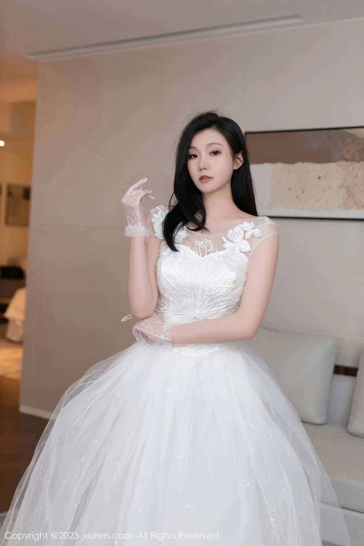 XiuRen 秀人 No.7201 安然anran 白色婚纱性感写真 [80P] 插图3