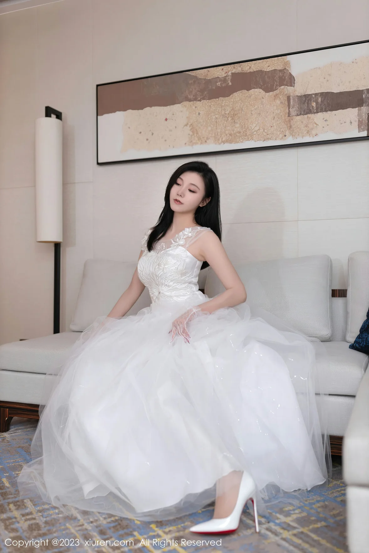 XiuRen 秀人 No.7201 安然anran 白色婚纱性感写真 [80P] 插图6