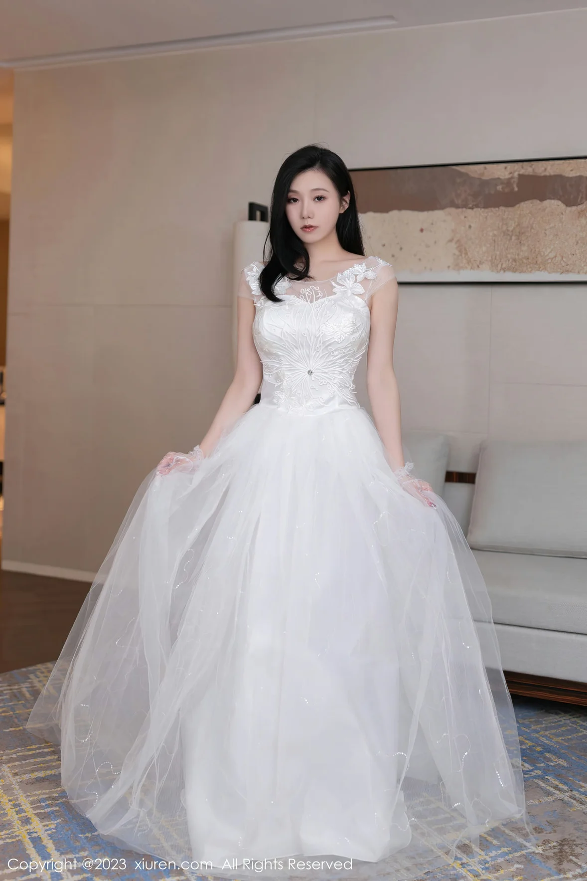 XiuRen 秀人 No.7201 安然anran 白色婚纱性感写真 [80P] 插图2