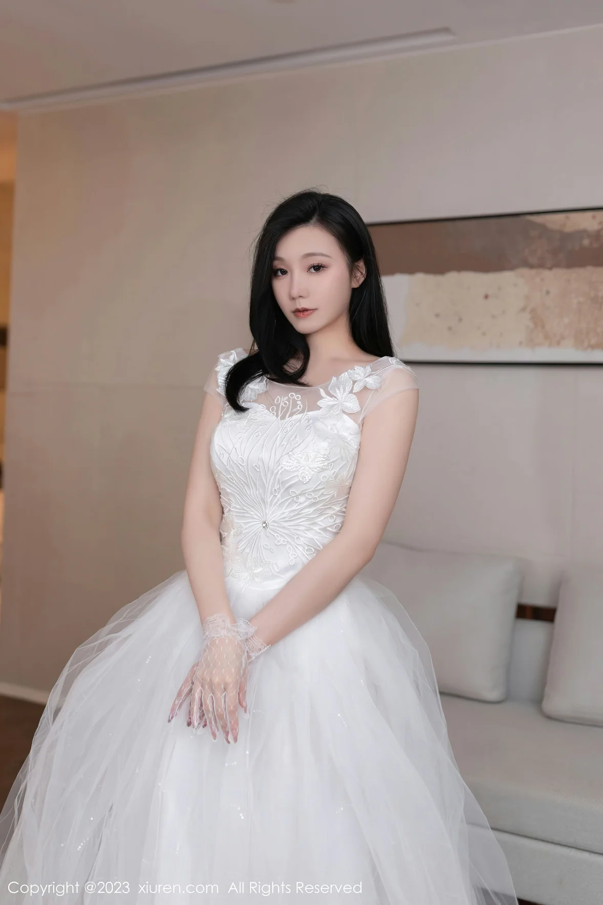 XiuRen 秀人 No.7201 安然anran 白色婚纱性感写真 [80P] 插图4