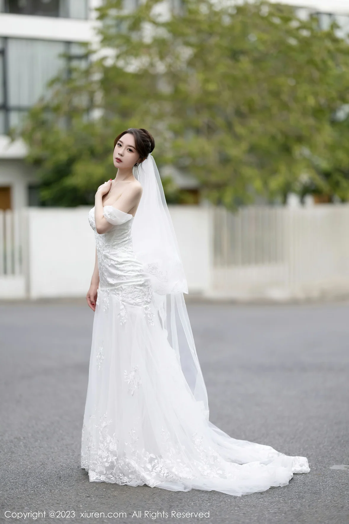 XiuRen 秀人 No.7310 梦心玥 白色婚纱服饰安吉旅拍 [84P]-66COS