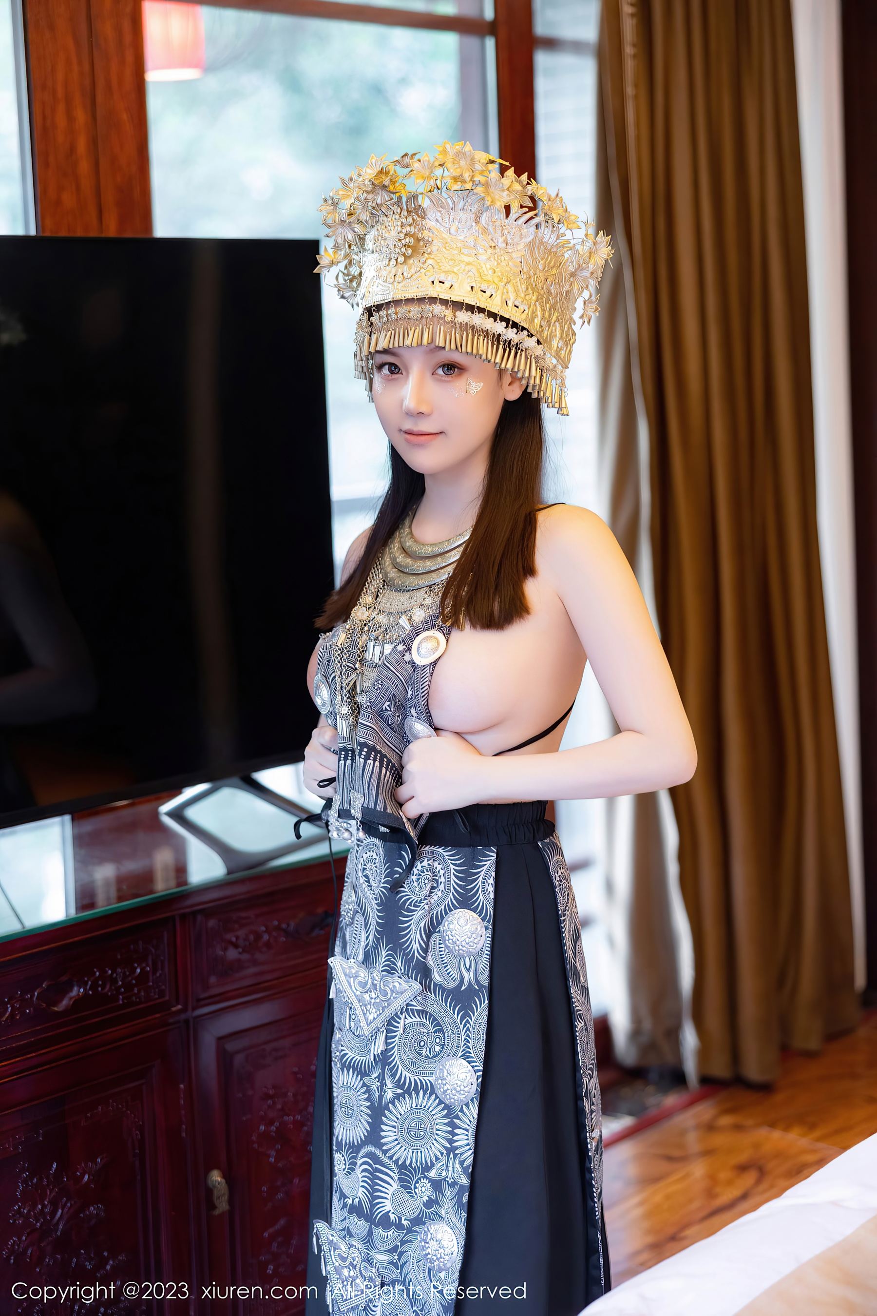 XiuRen 秀人 No.7448 豆瓣酱 苗族服饰-66COS