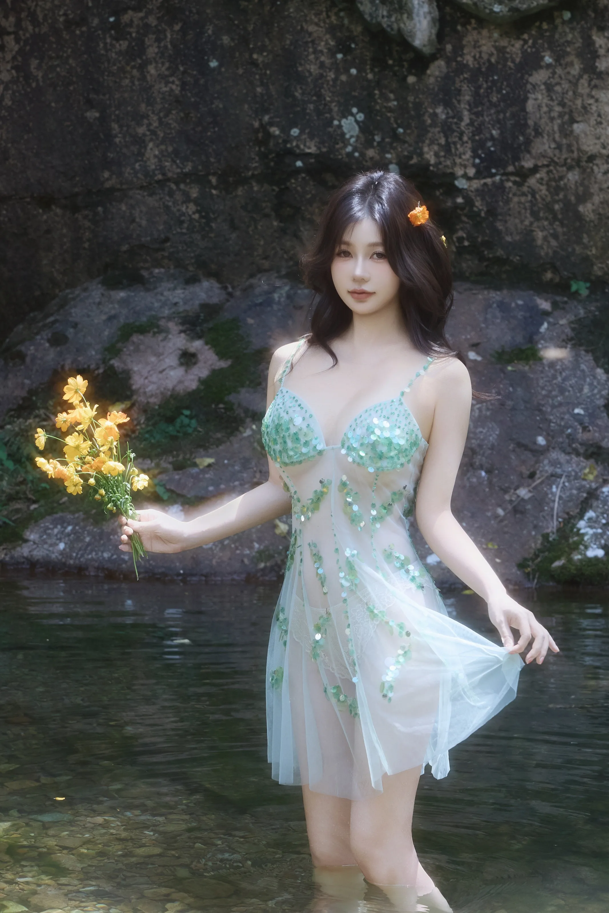 XiuRen 内购版 No.10756 尹甜甜 户外小溪 [72P]-66COS