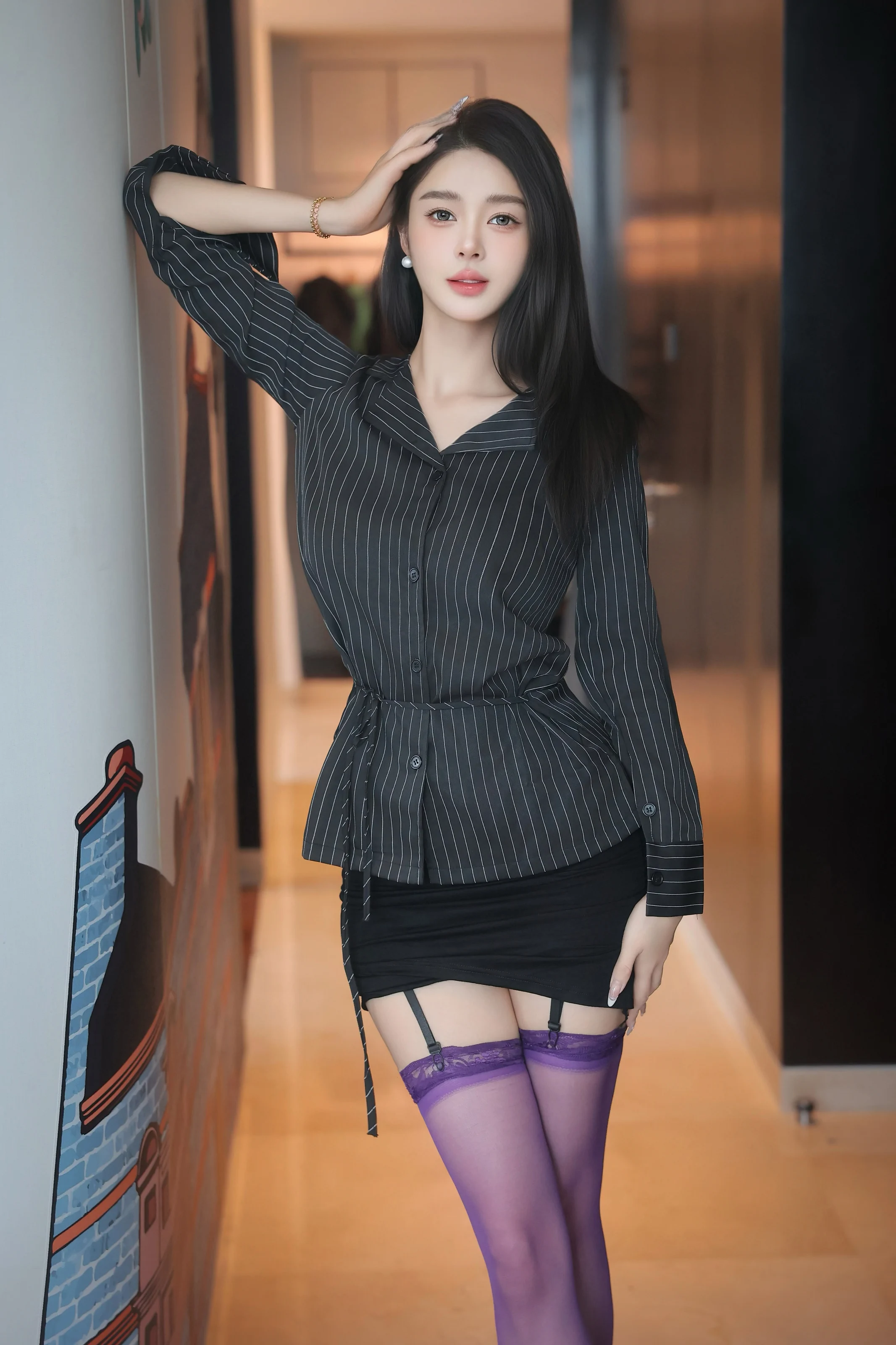 XiuRen 内购版 No.10053 Candy糖糖 紫色丝袜 [85P] 插图3