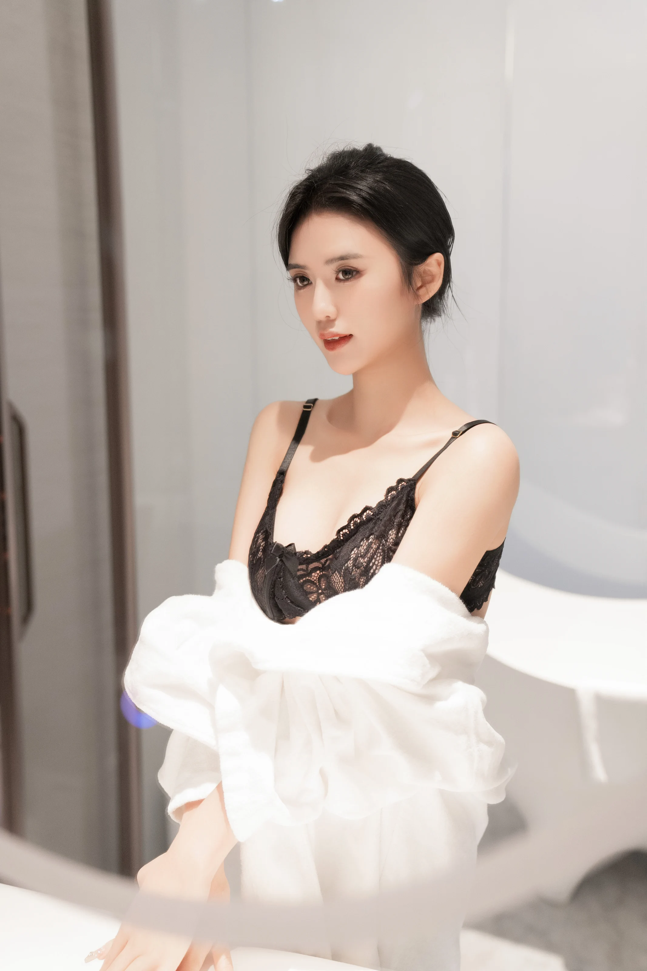 XiuRen 内购版 No.7808 浅浅Danny 性感黑白蕾丝 [95P] 插图3