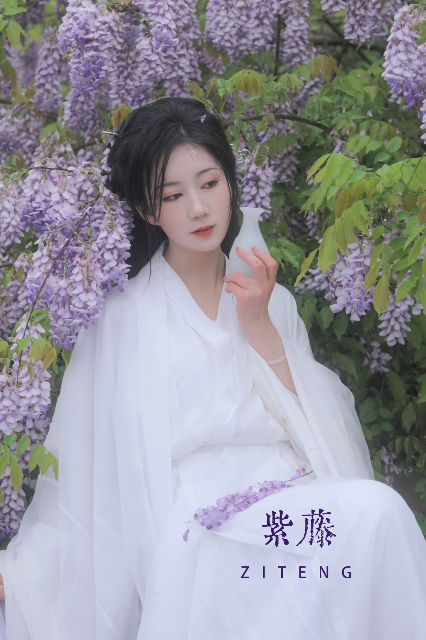 文鱼 – 《紫藤》[25P]-66COS