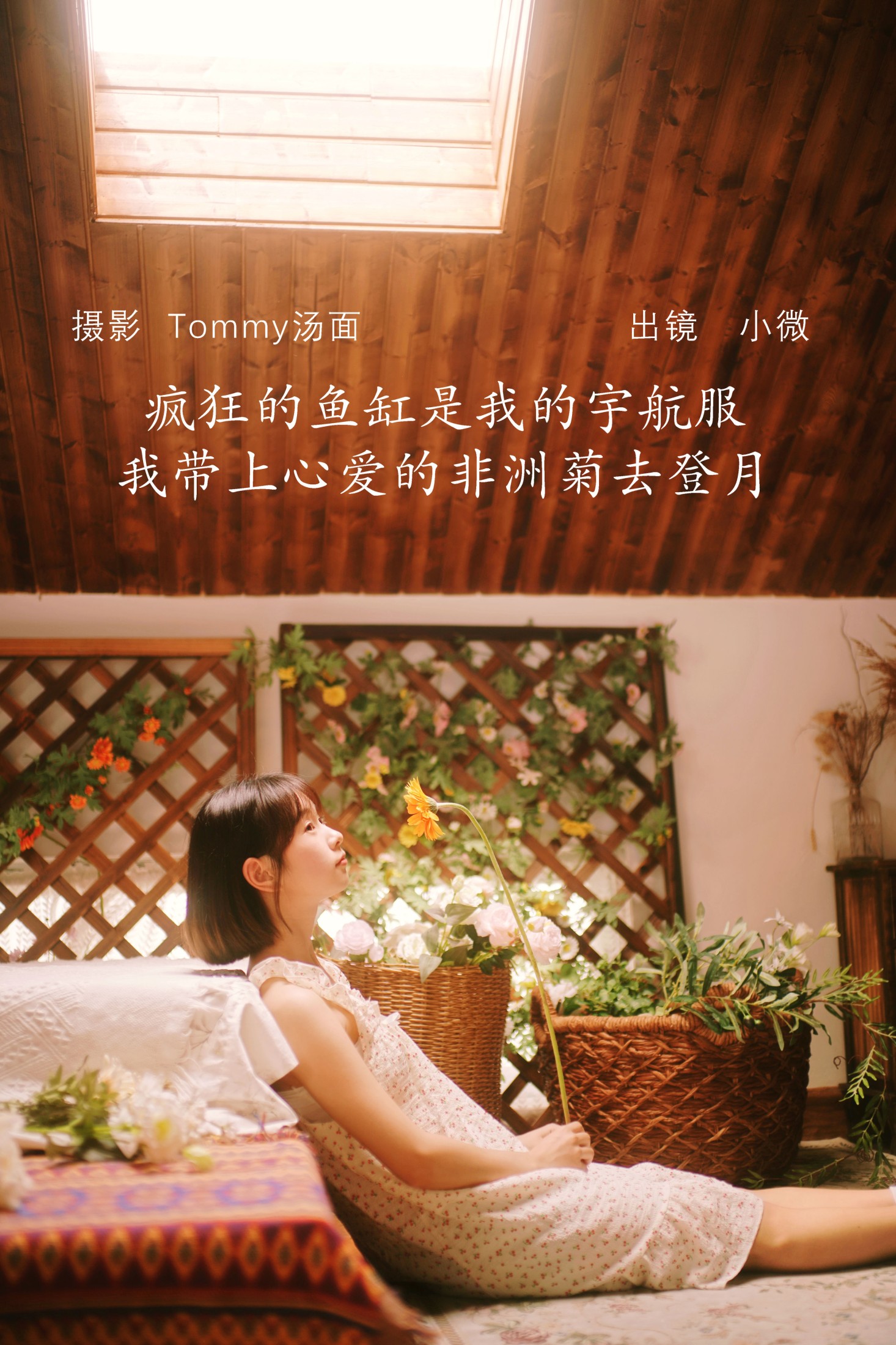小微 – 《疯狂的鱼缸是我的宇航服，我带上心爱的非洲菊去登月》[29P]-66COS