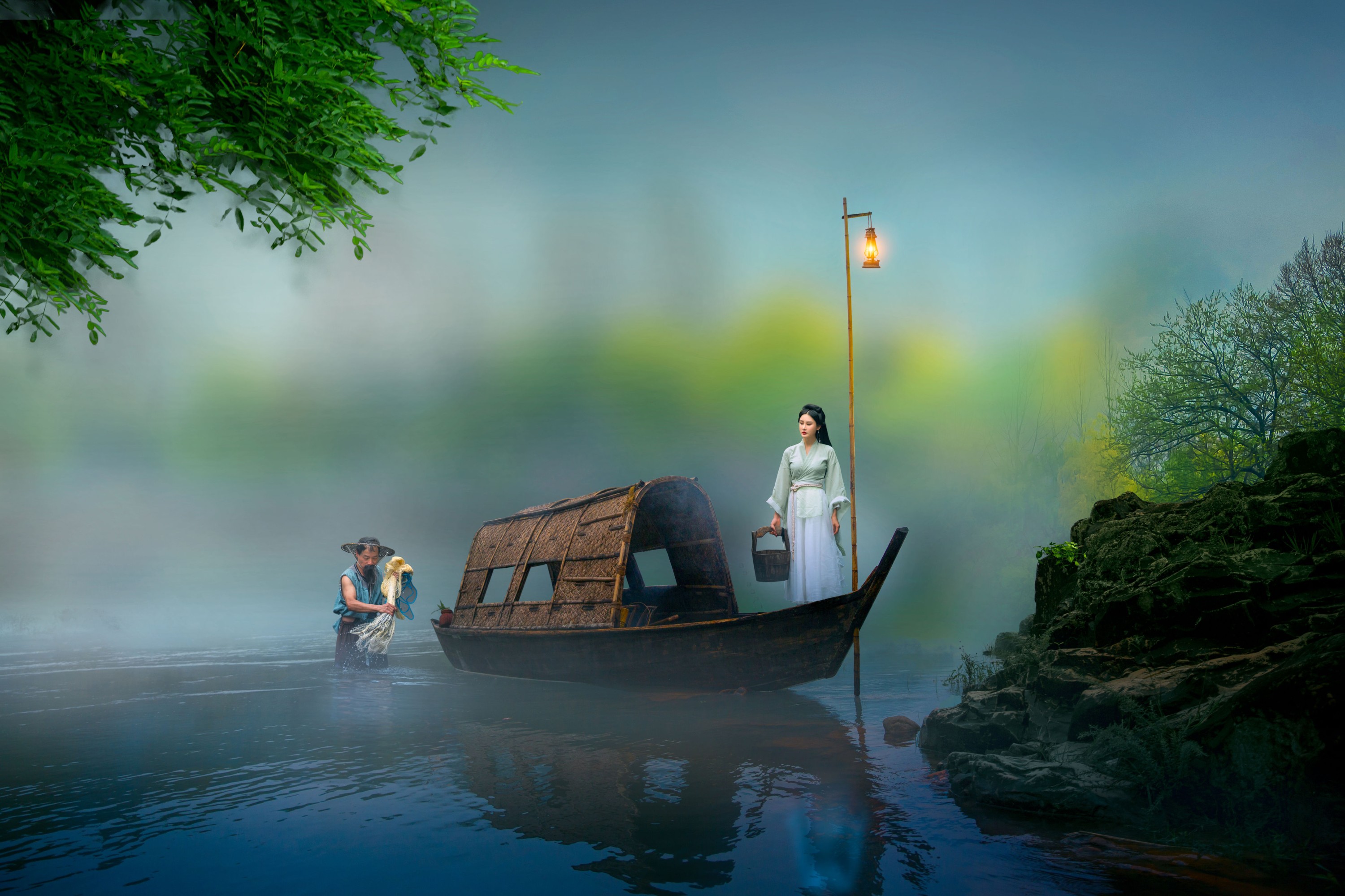 敏敏 – 《湖心雾渔》[28P] 插图3