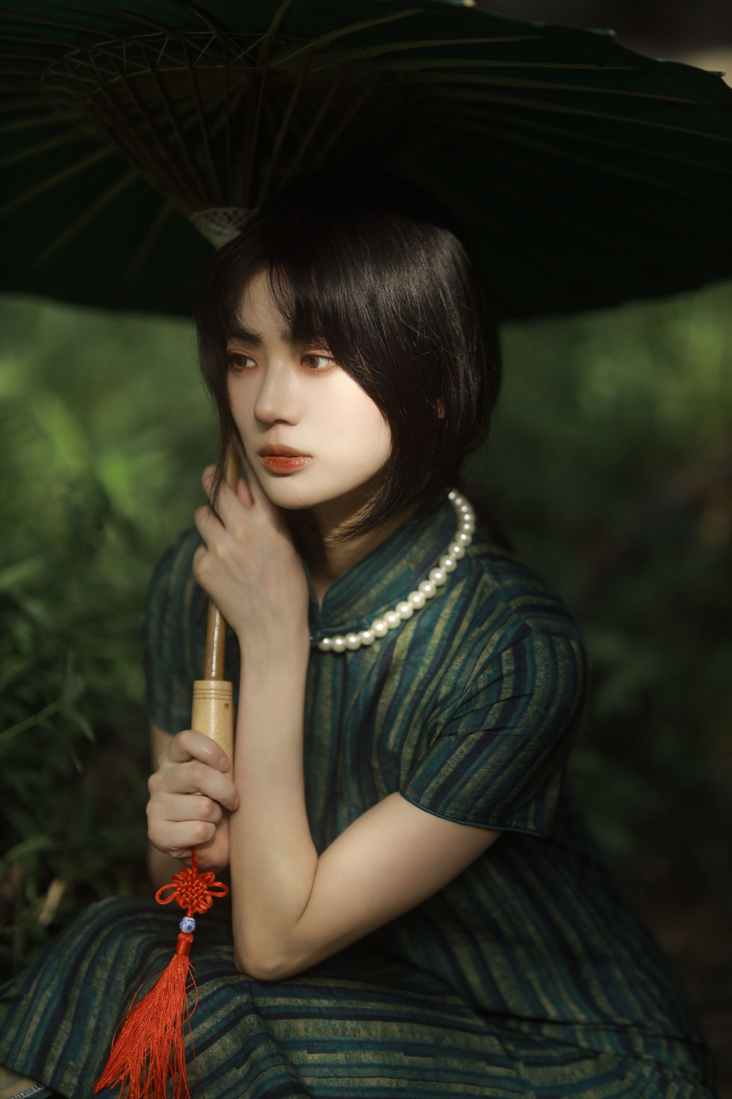 Elikaka – 《绿意旗袍》[36P] 插图4