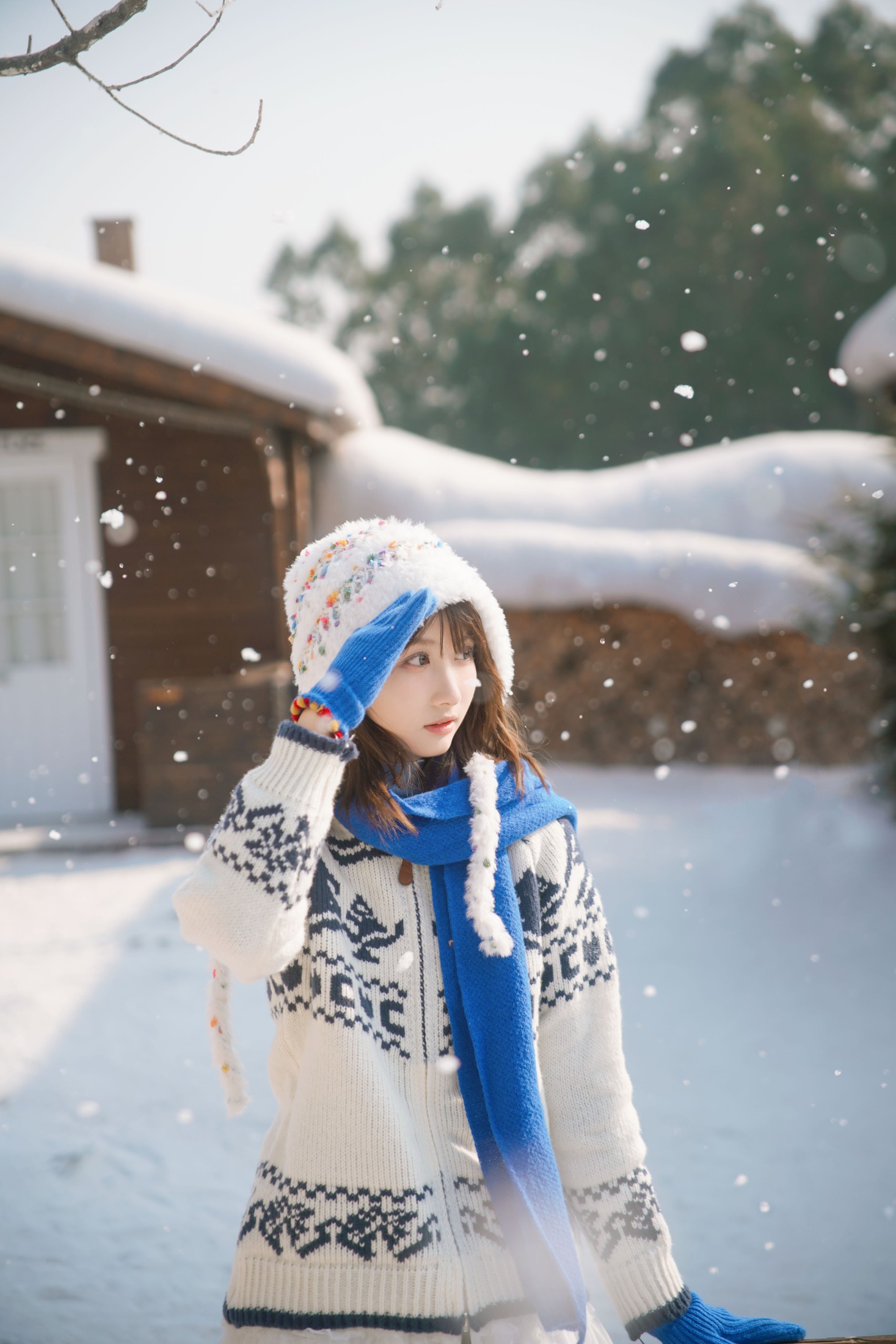 泡泡小咩 – 《雪地里的元气少女》[34P] 插图3