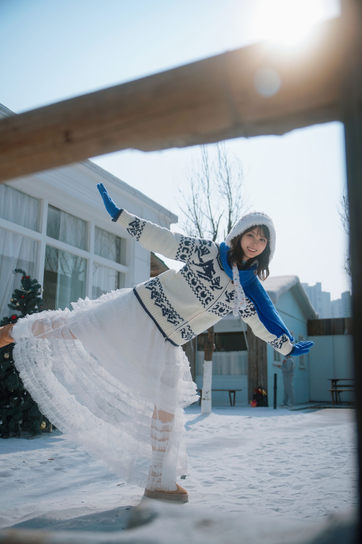 泡泡小咩 – 《雪地里的元气少女》[34P] 插图5