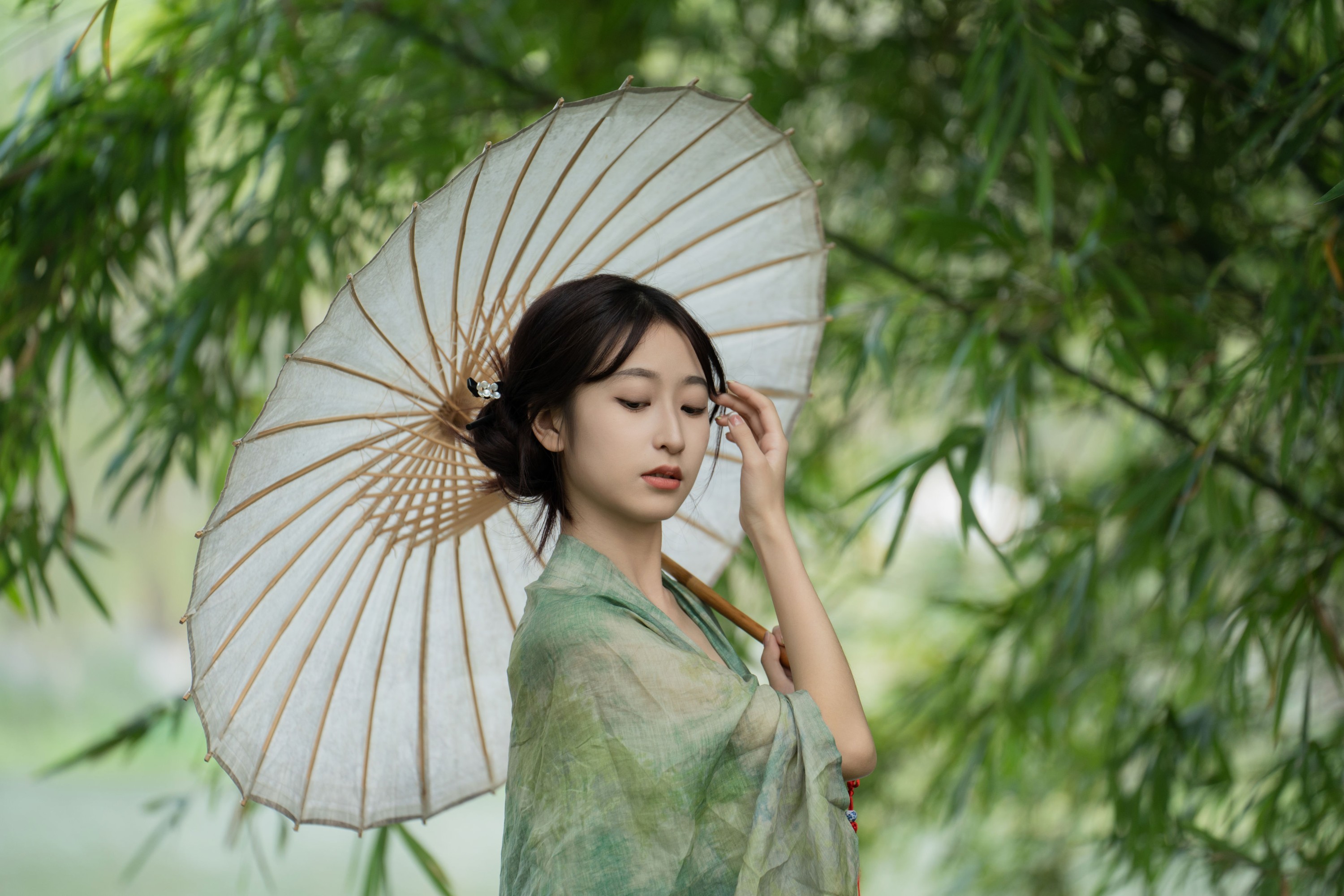 小何 – 《清冷绿色系新中式》[20P] 插图4