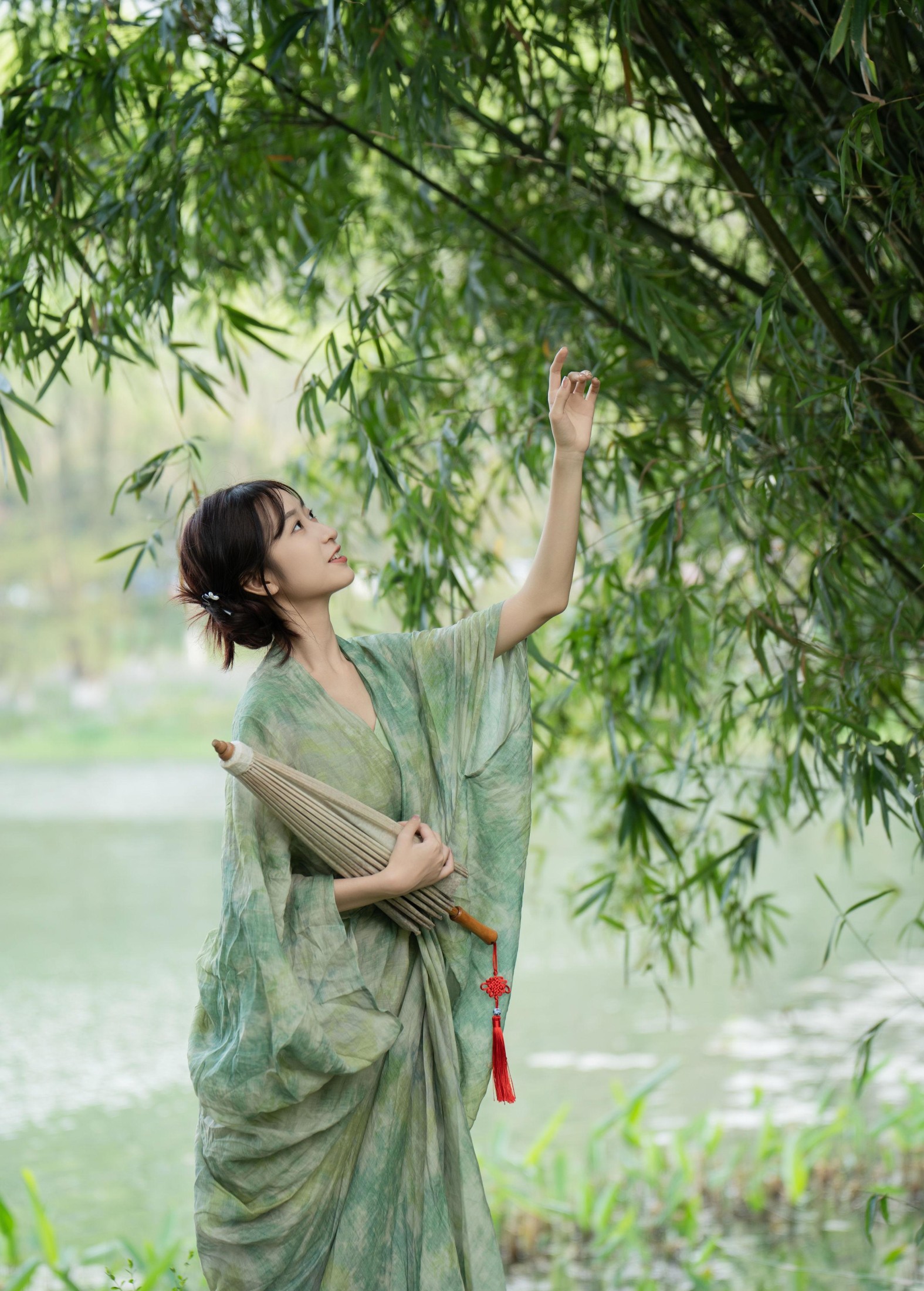 小何 – 《清冷绿色系新中式》[20P] 插图2