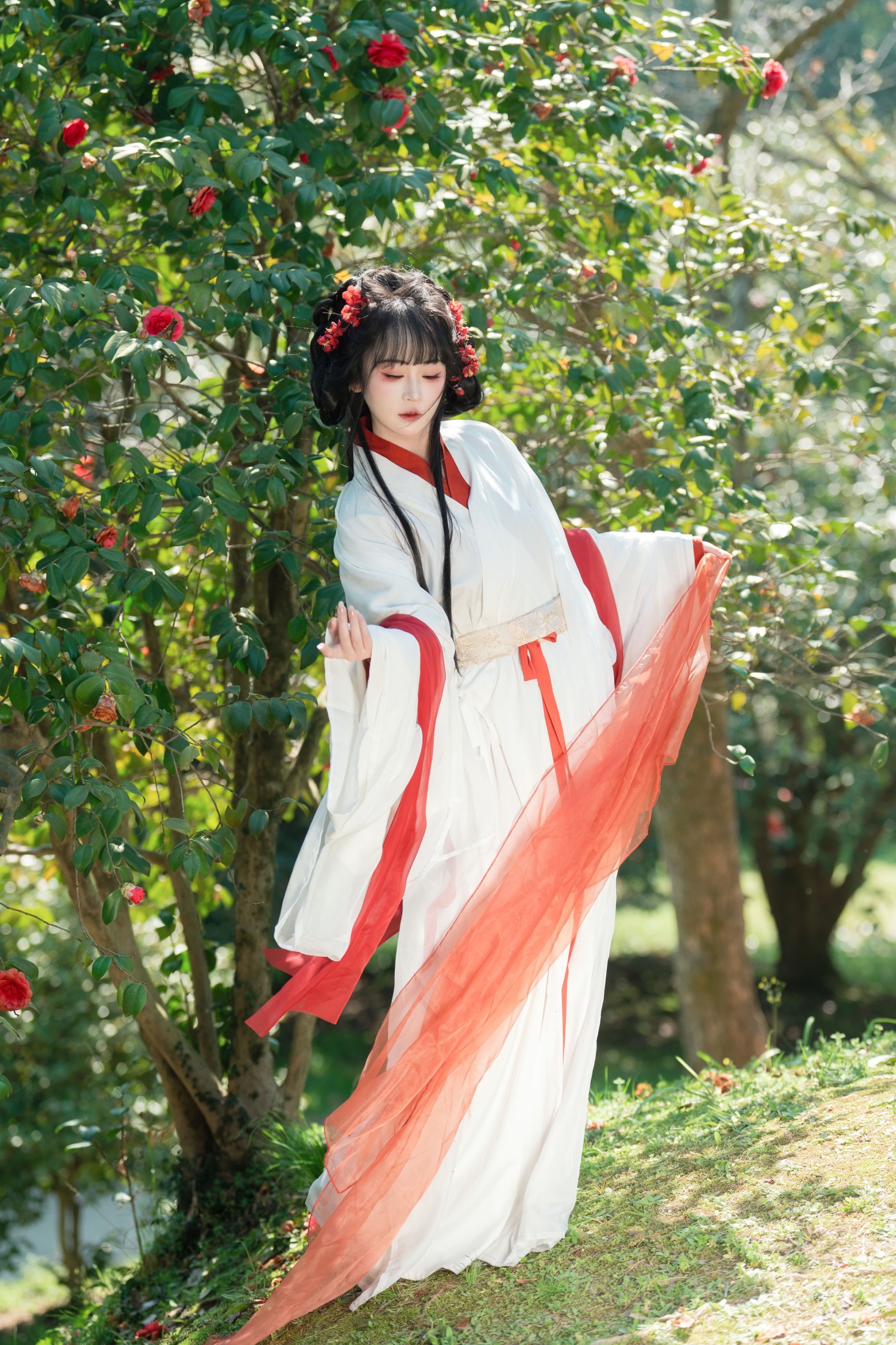 湫一只岁岁 – 《邂逅山茶花》[27P]-66COS