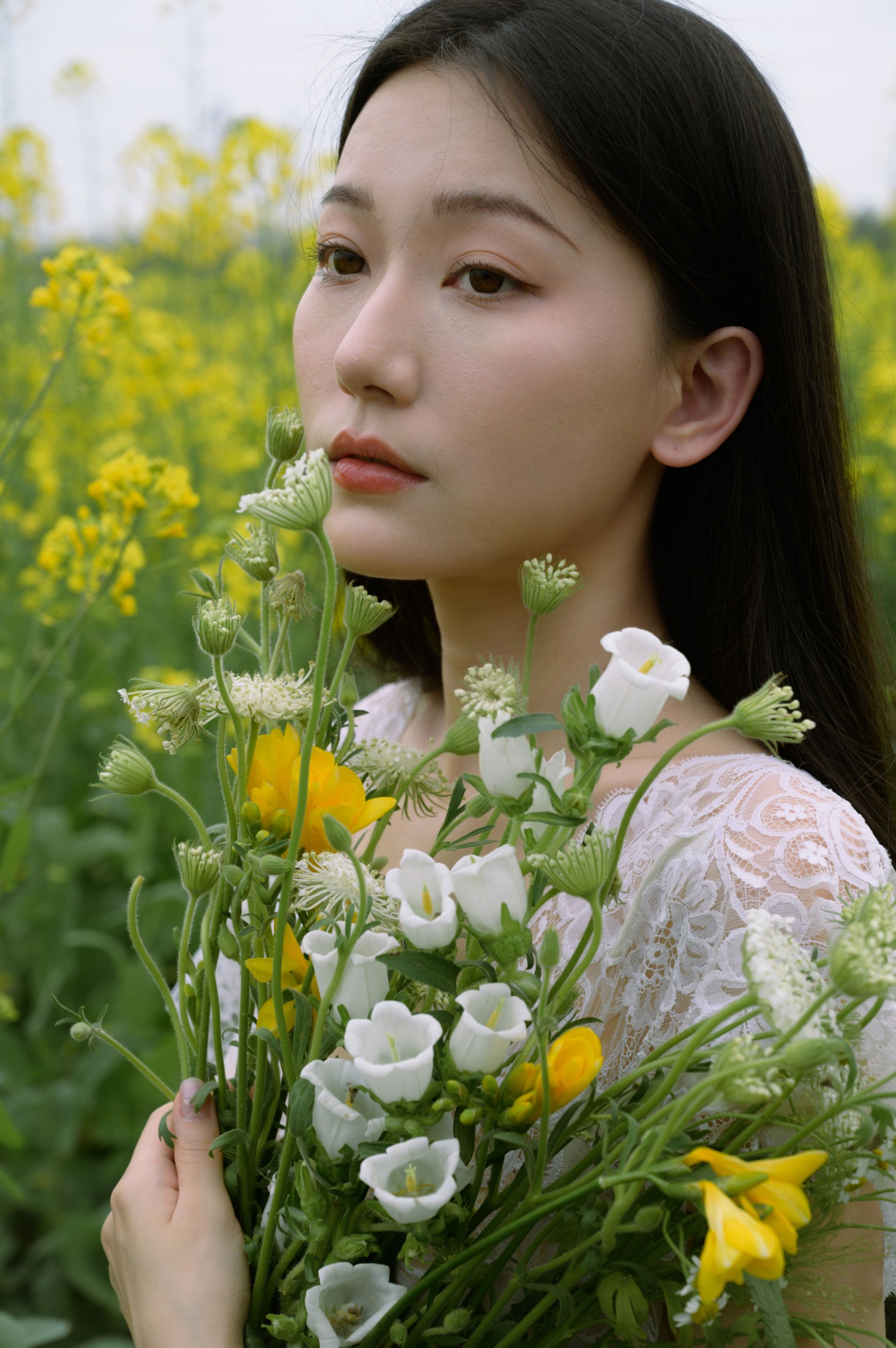 小月 – 《阴天与油菜花》[35P]-66COS