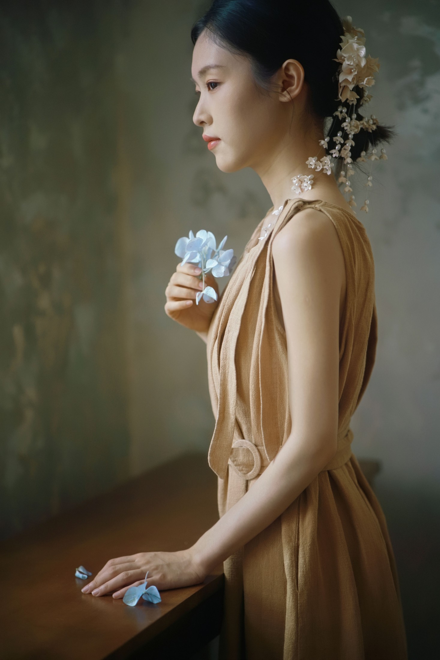 一只柚子 – 《时光诗画：花影少女时光》[47P]-66COS