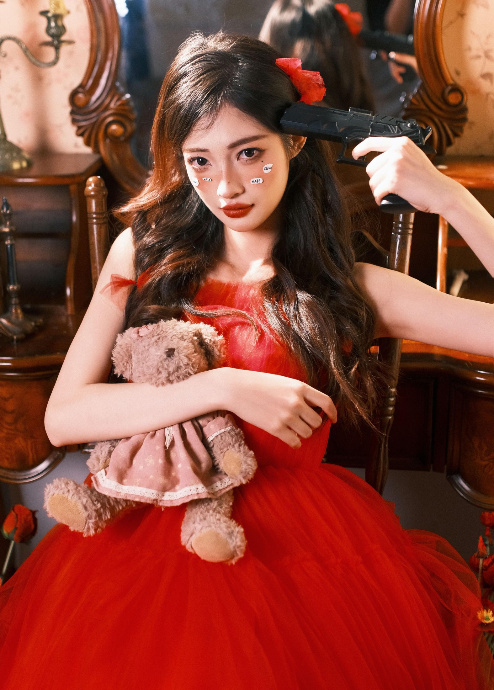 小呆同学 – 《红裙玫瑰》[57P] 插图2